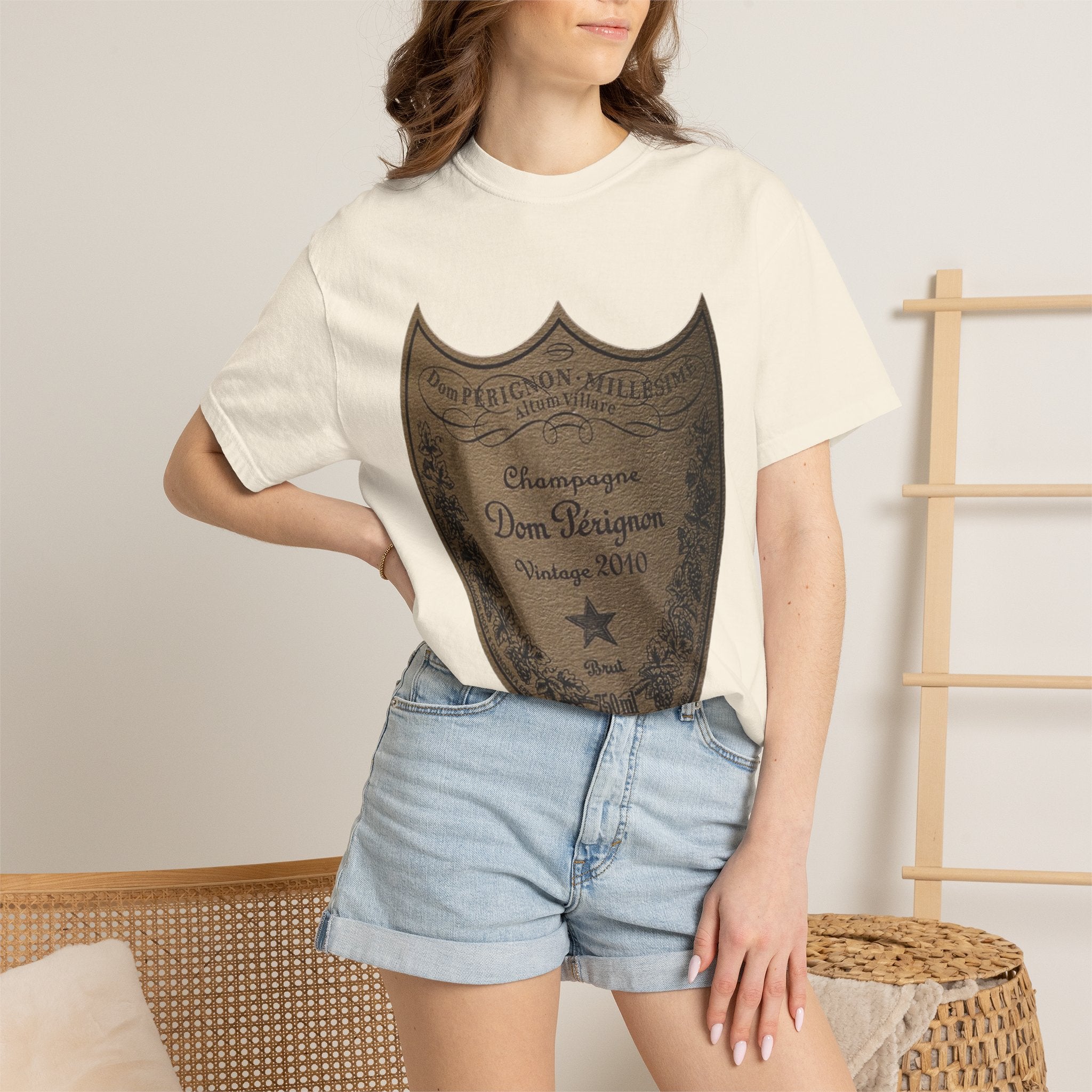 Vintage Champagne T-Shirt, Vintage Dom Pérignon Champagne Label T-Shirt, 2010 Edition