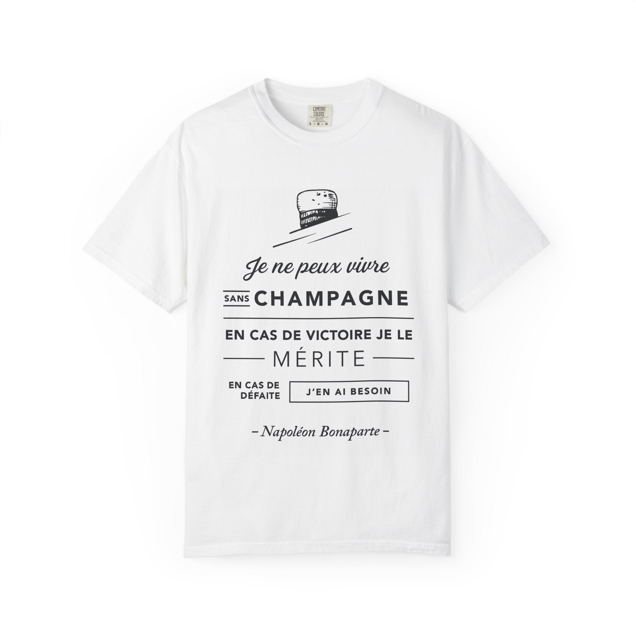 Napoleon Champagne Quote T-Shirt, French Vintage Style Graphic T-shirt