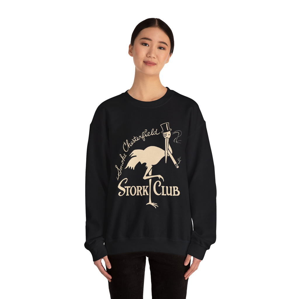 Vintage Stork Club Sweatshirt | Vintage Stork with Top Hat and Cigar
