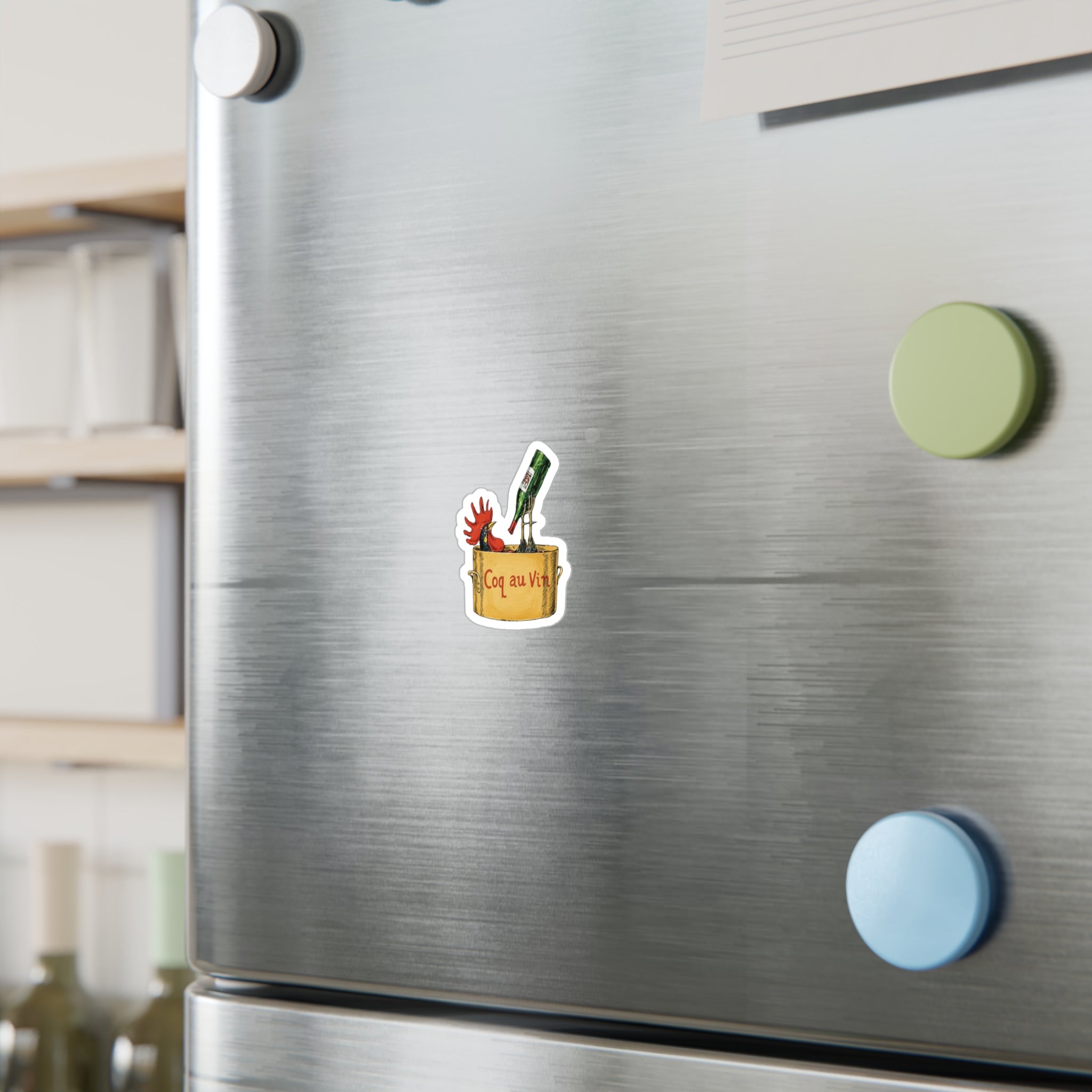 Coq au Vin rooster French kitchen Vinyl sticker