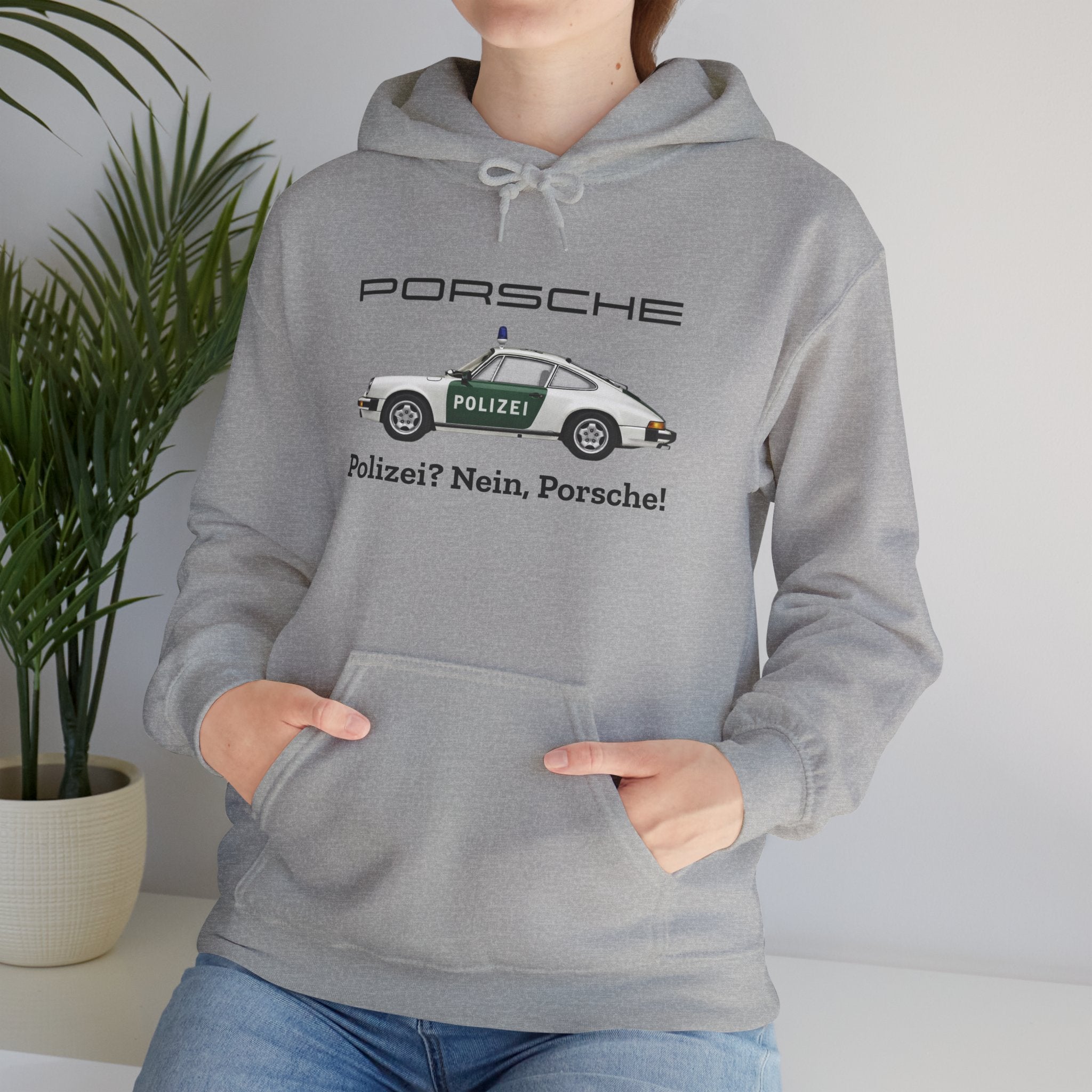 Vintage German Porsche Polizei Vintage Car Hoodie
