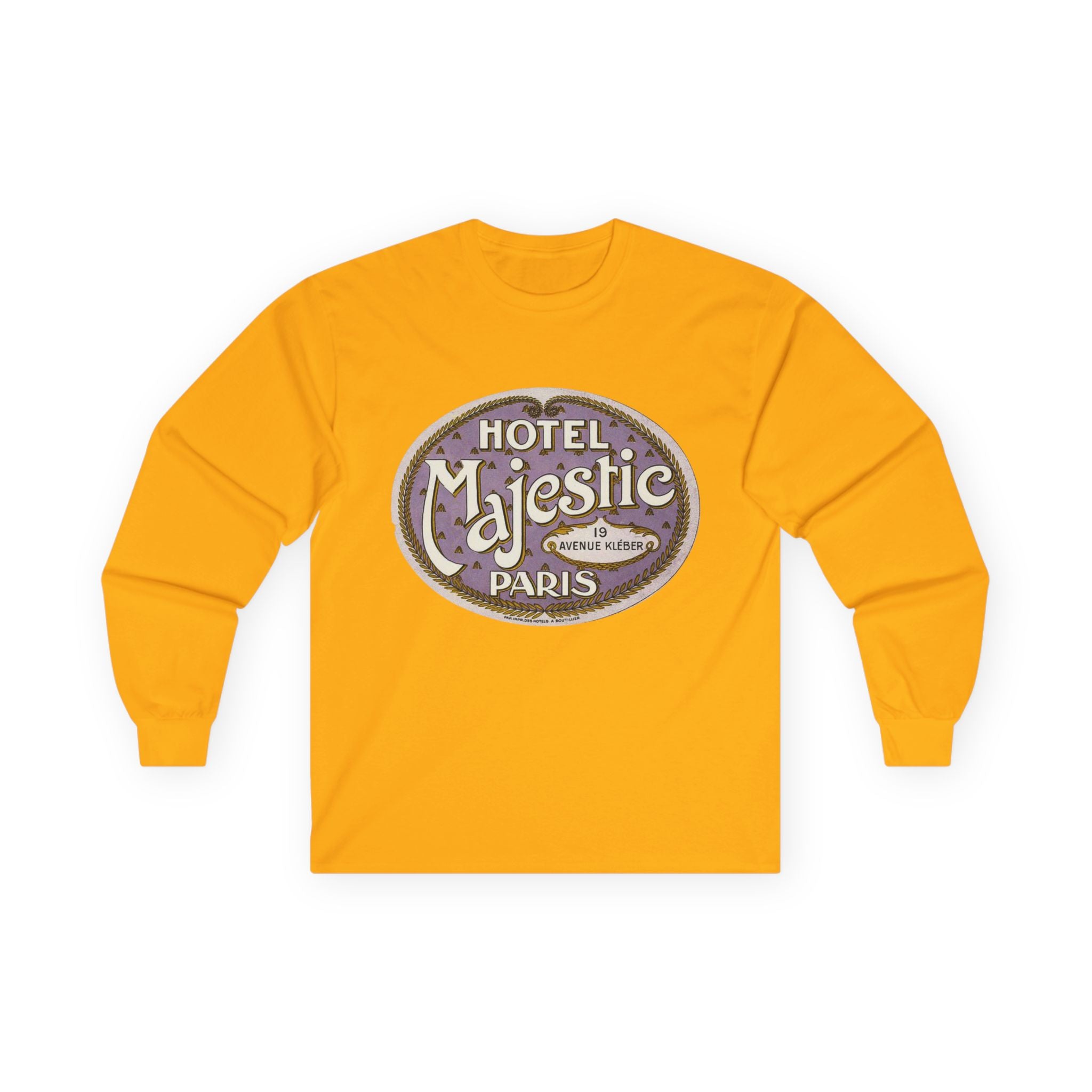 Hotel Majestic Paris vintage logo Long Sleeve T-Shirt