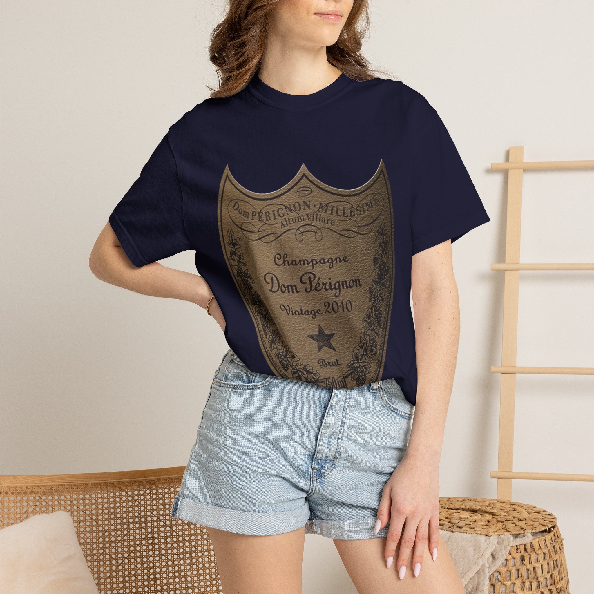 Vintage Champagne T-Shirt, Vintage Dom Pérignon Champagne Label T-Shirt, 2010 Edition