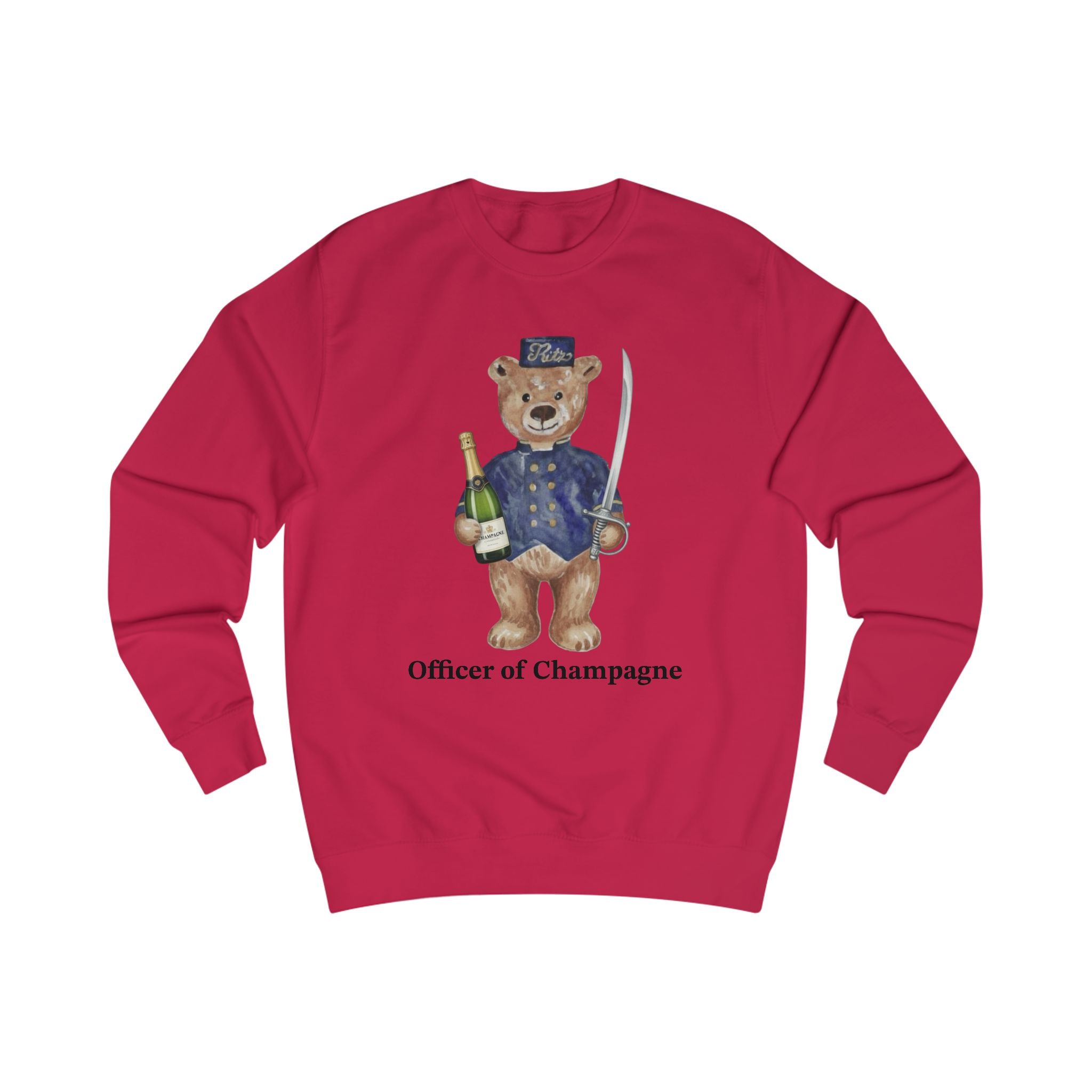Retro Ritz Paris Bear, Officer of Champagne Sweatshirt