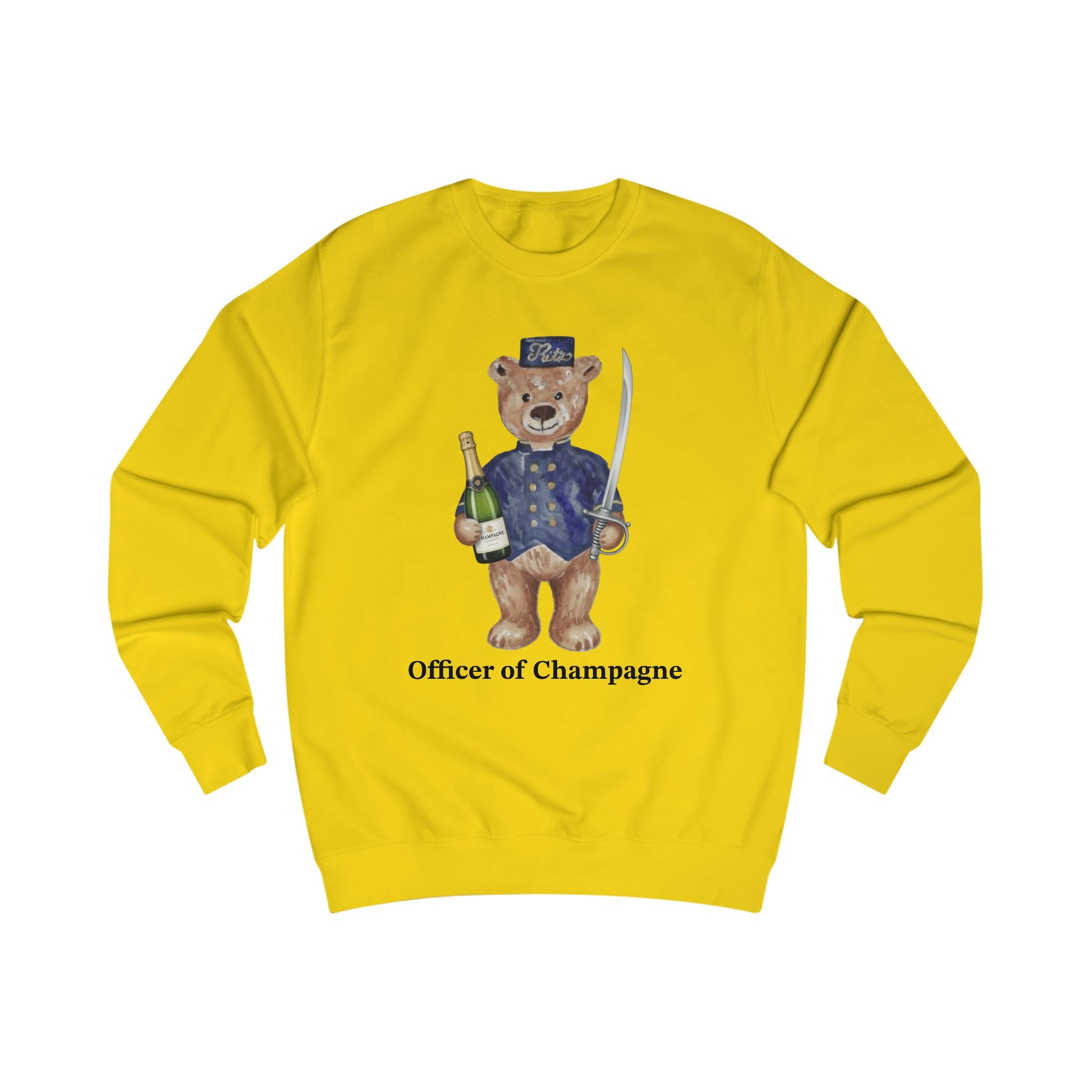 Retro Ritz Paris Bear, Officer of Champagne Sweatshirt