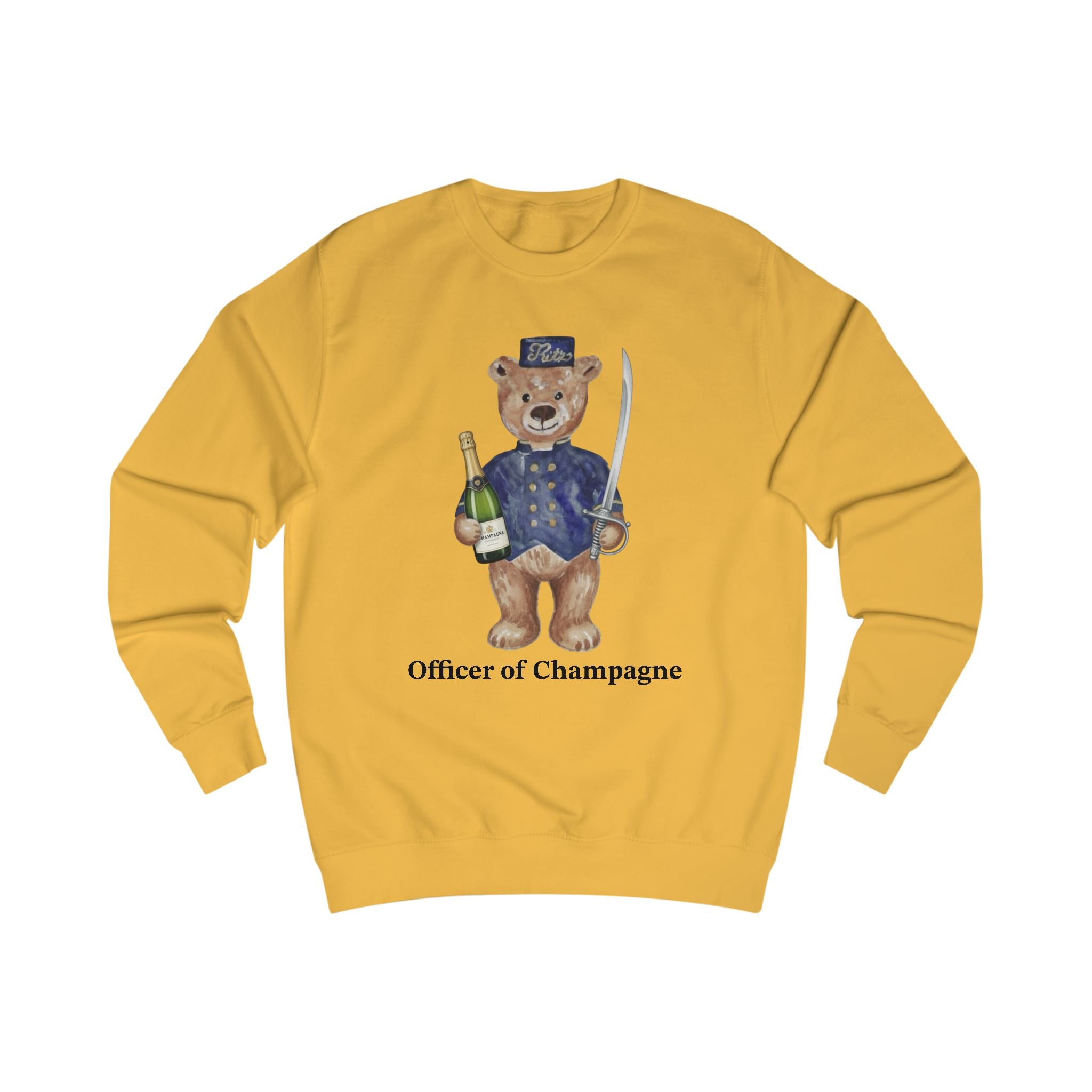 Retro Ritz Paris Bear, Officer of Champagne Sweatshirt