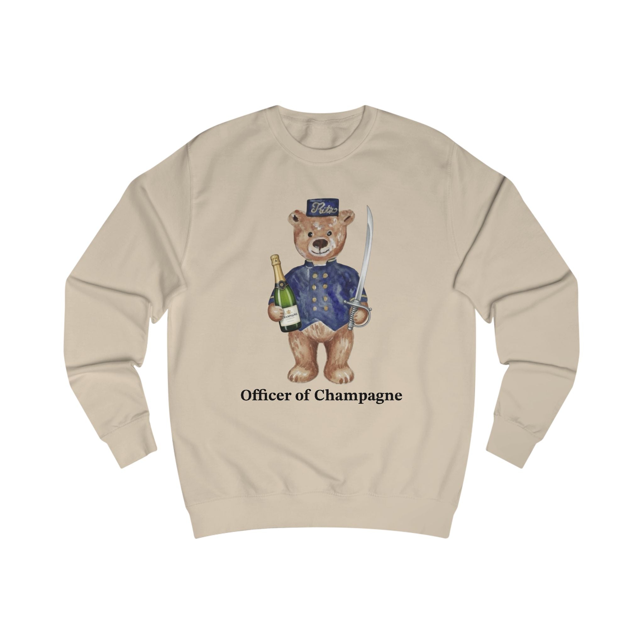 Retro Ritz Paris Bear, Officer of Champagne Sweatshirt