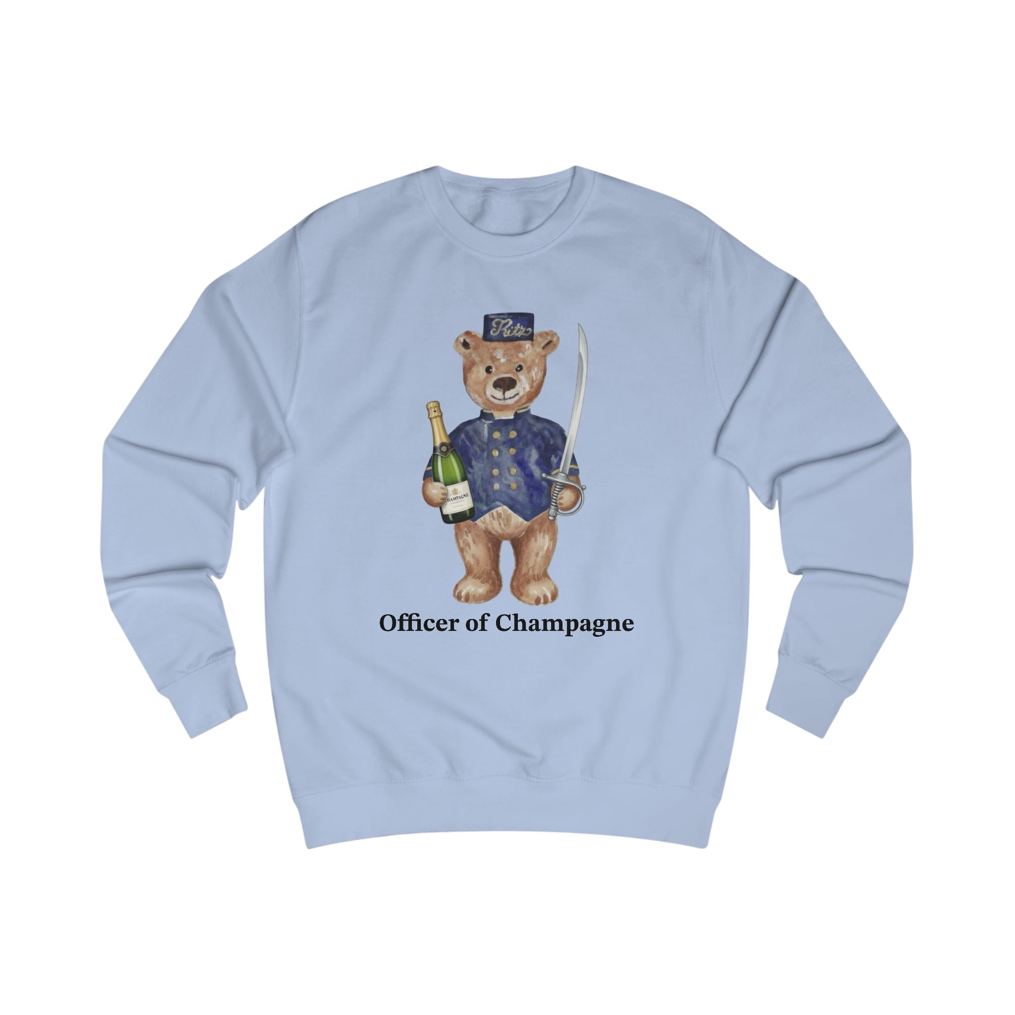 Retro Ritz Paris Bear, Officer of Champagne Sweatshirt