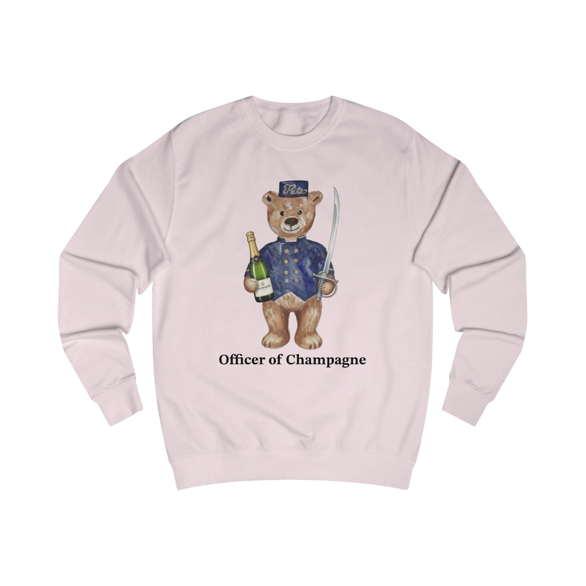 Retro Ritz Paris Bear, Officer of Champagne Sweatshirt