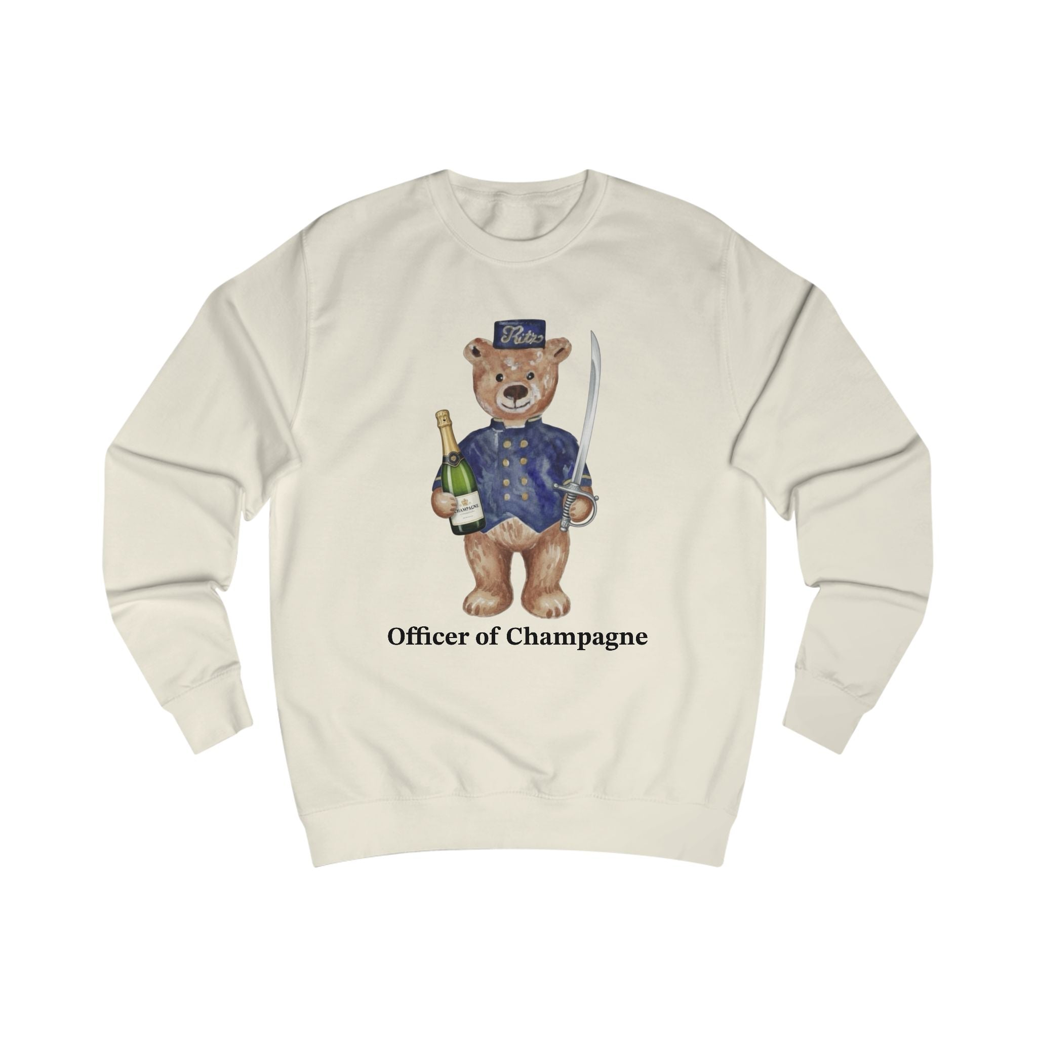 Retro Ritz Paris Bear, Officer of Champagne Sweatshirt