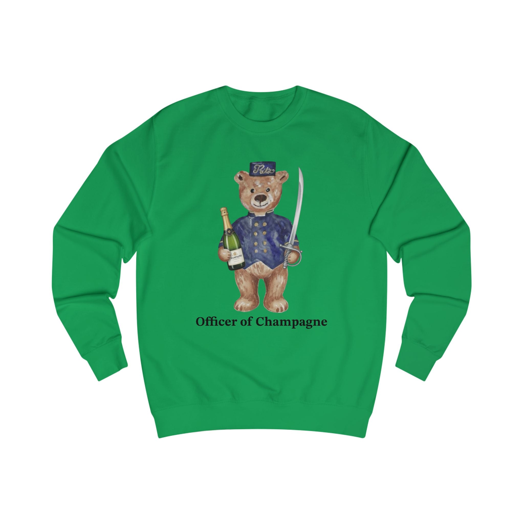 Retro Ritz Paris Bear, Officer of Champagne Sweatshirt