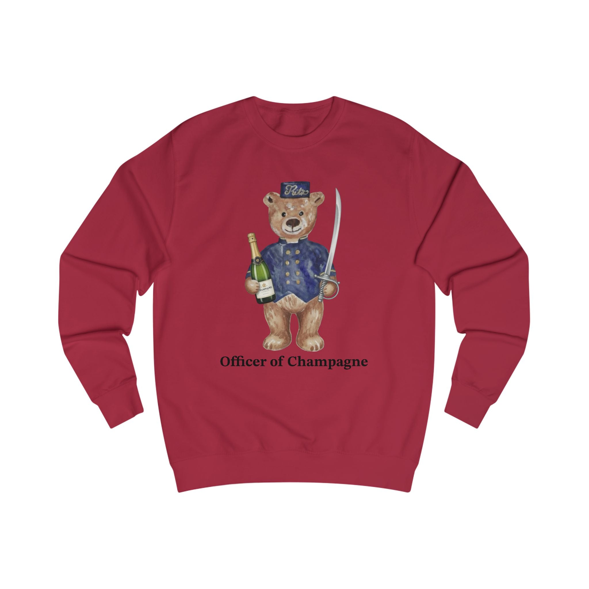 Retro Ritz Paris Bear, Officer of Champagne Sweatshirt