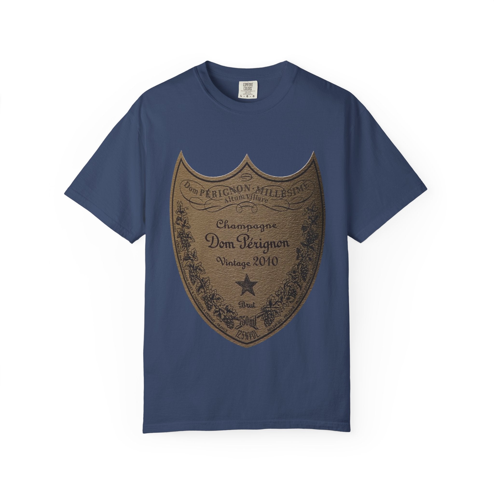 Vintage Champagne T-Shirt, Vintage Dom Pérignon Champagne Label T-Shirt, 2010 Edition