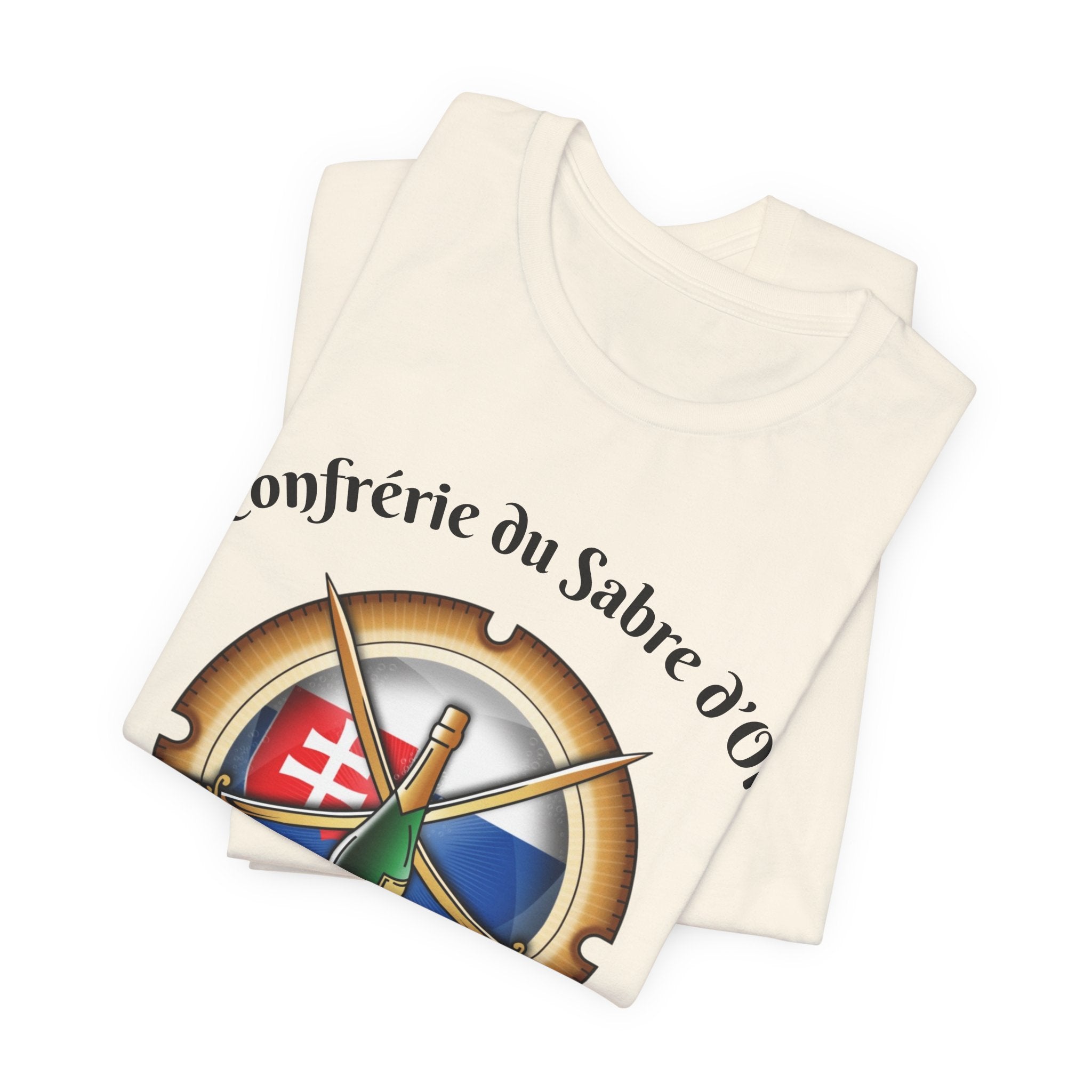 Slovakia Heritage, Sabering Society Slovak Crest T-Shirt, Champagne and Sabrage Heritage Design