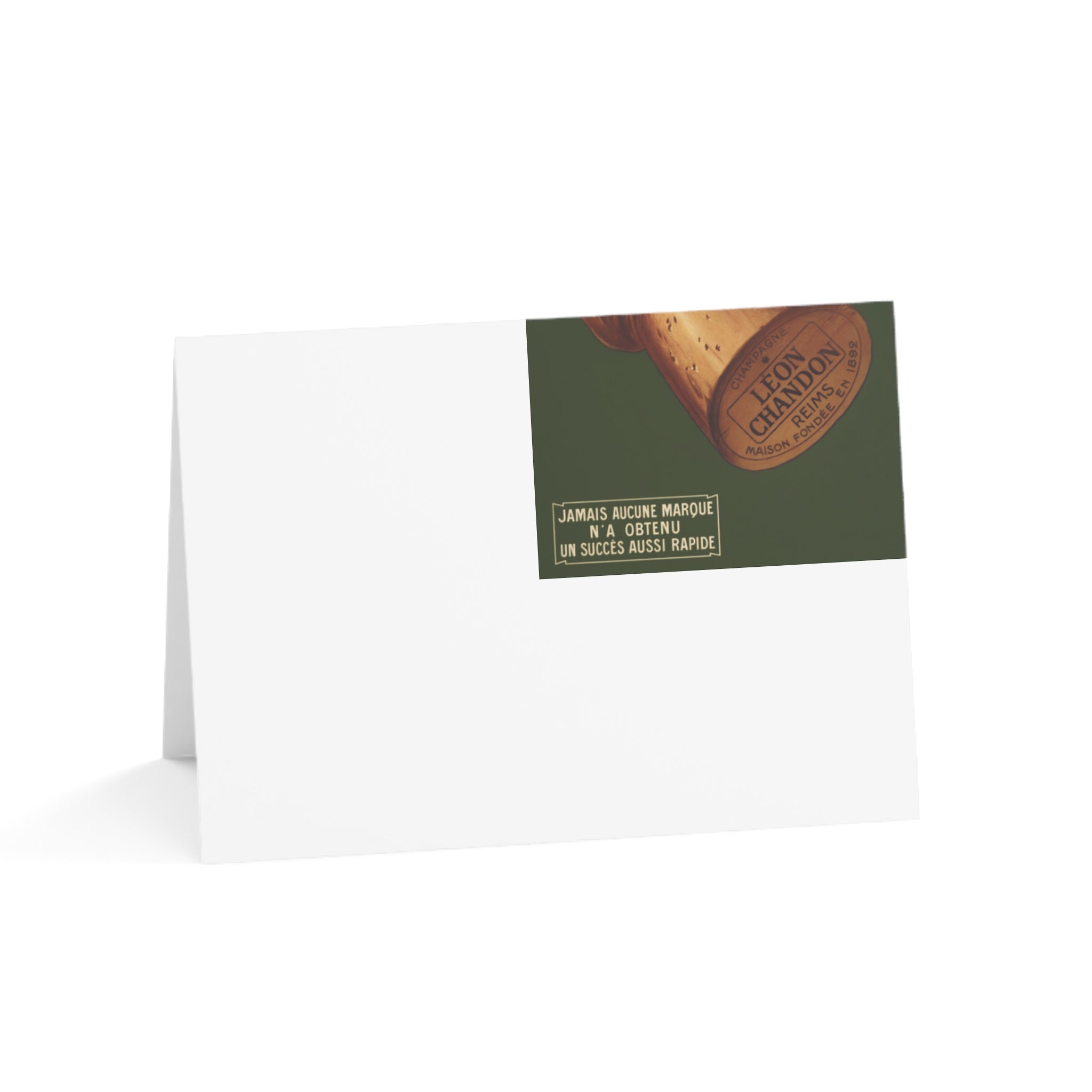 Vintage Champagne Advertisment Greeting Card | Blank Inside