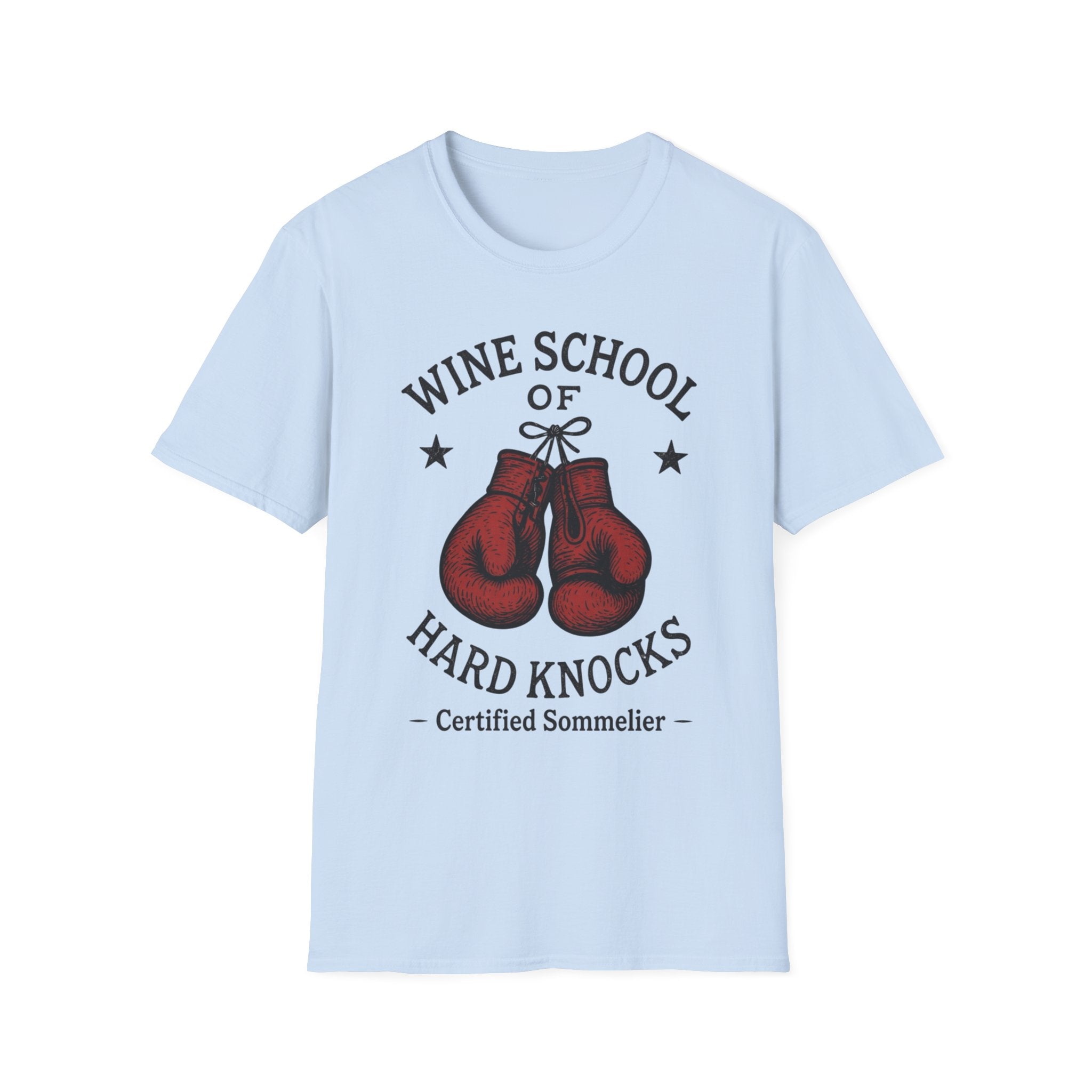 Wine School of Hard Knocks T-Shirt | Boxing Gloves, Certified Sommelier