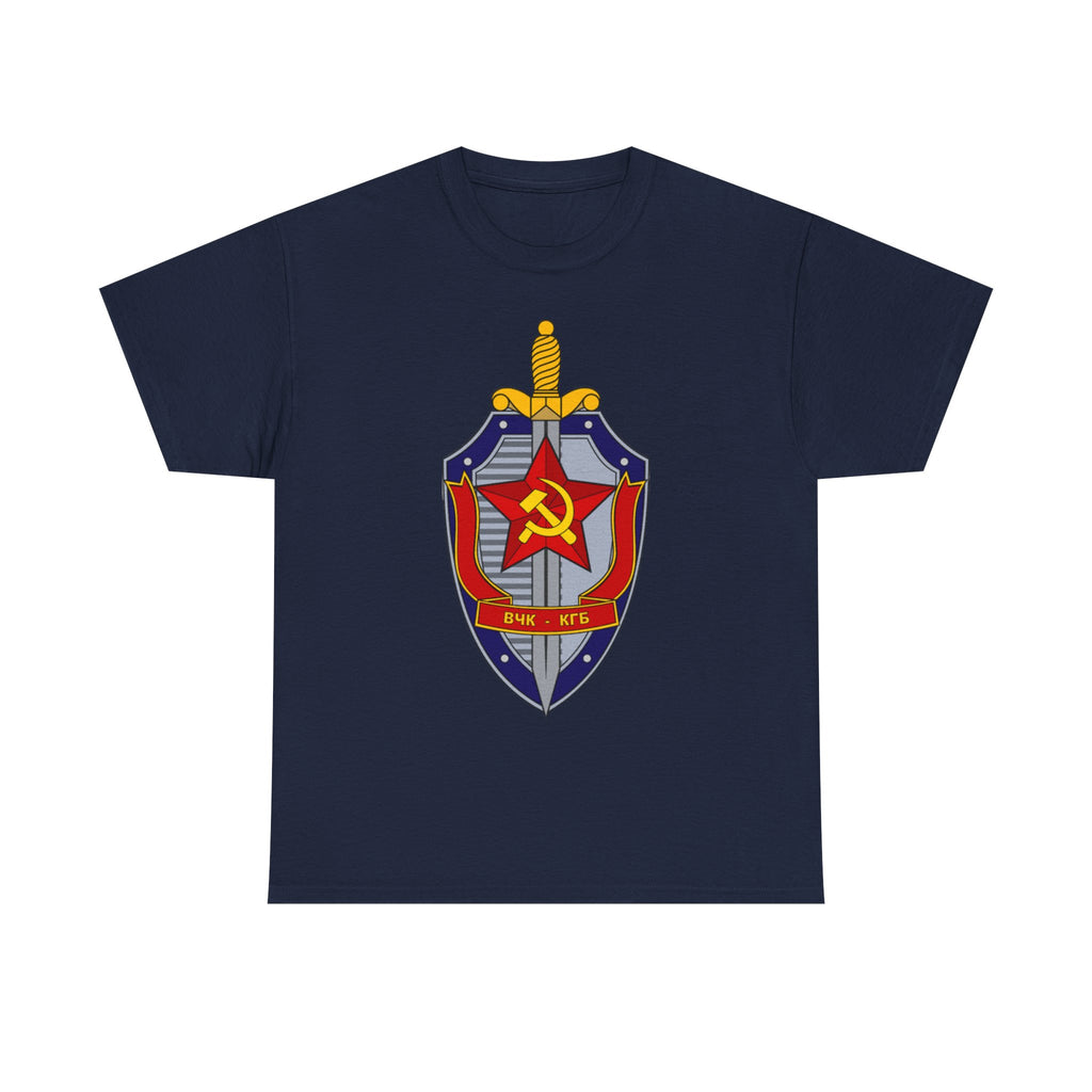 Vintage Soviet KGB Shield Emblem T-Shirt , Retro Cold War Design