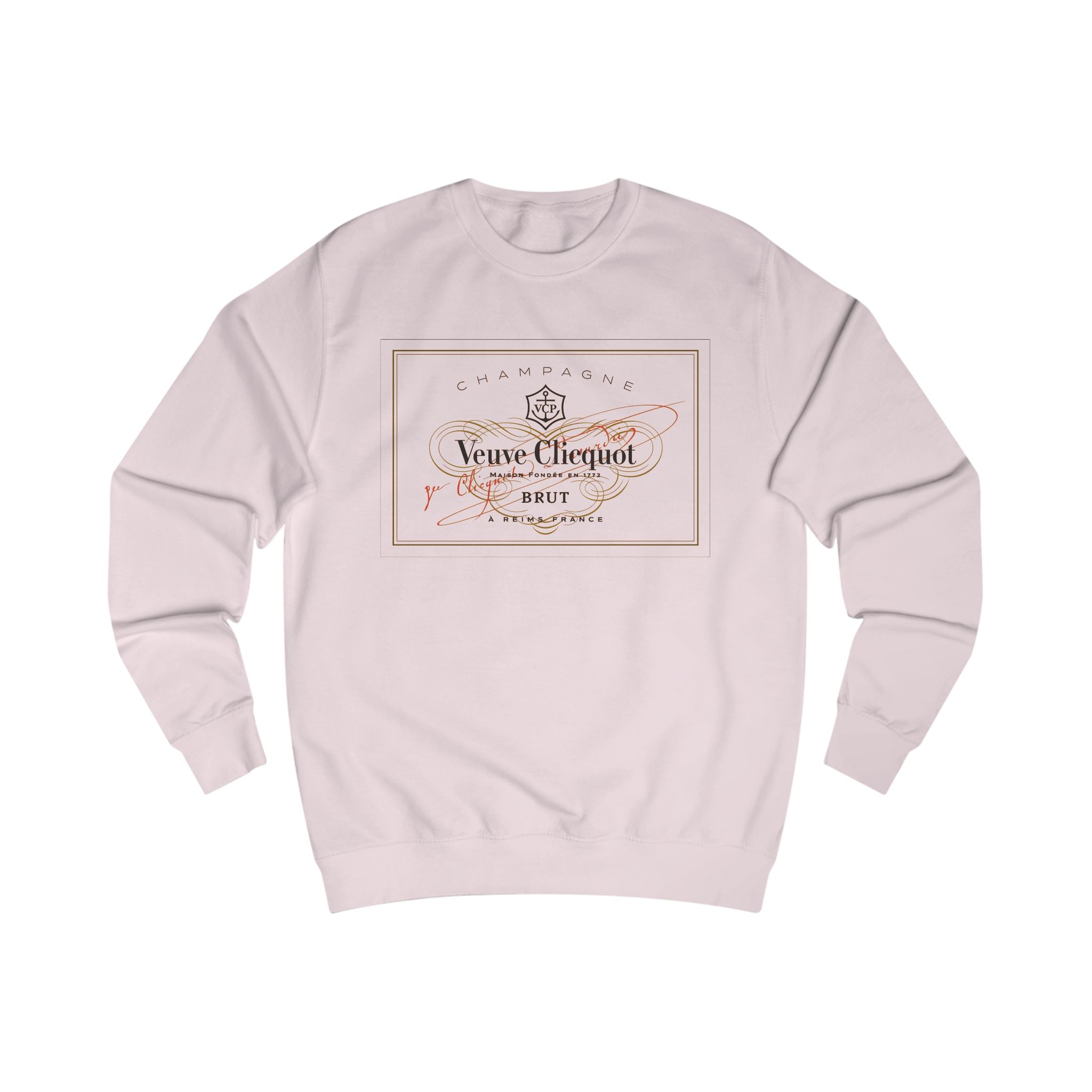 Veuve Clicquot Champagne Label Sweatshirt | Vintage Logo, Yellow Crewneck