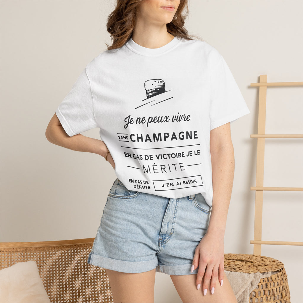 Napoleon Champagne Quote T-Shirt, French Vintage Style Graphic T-shirt