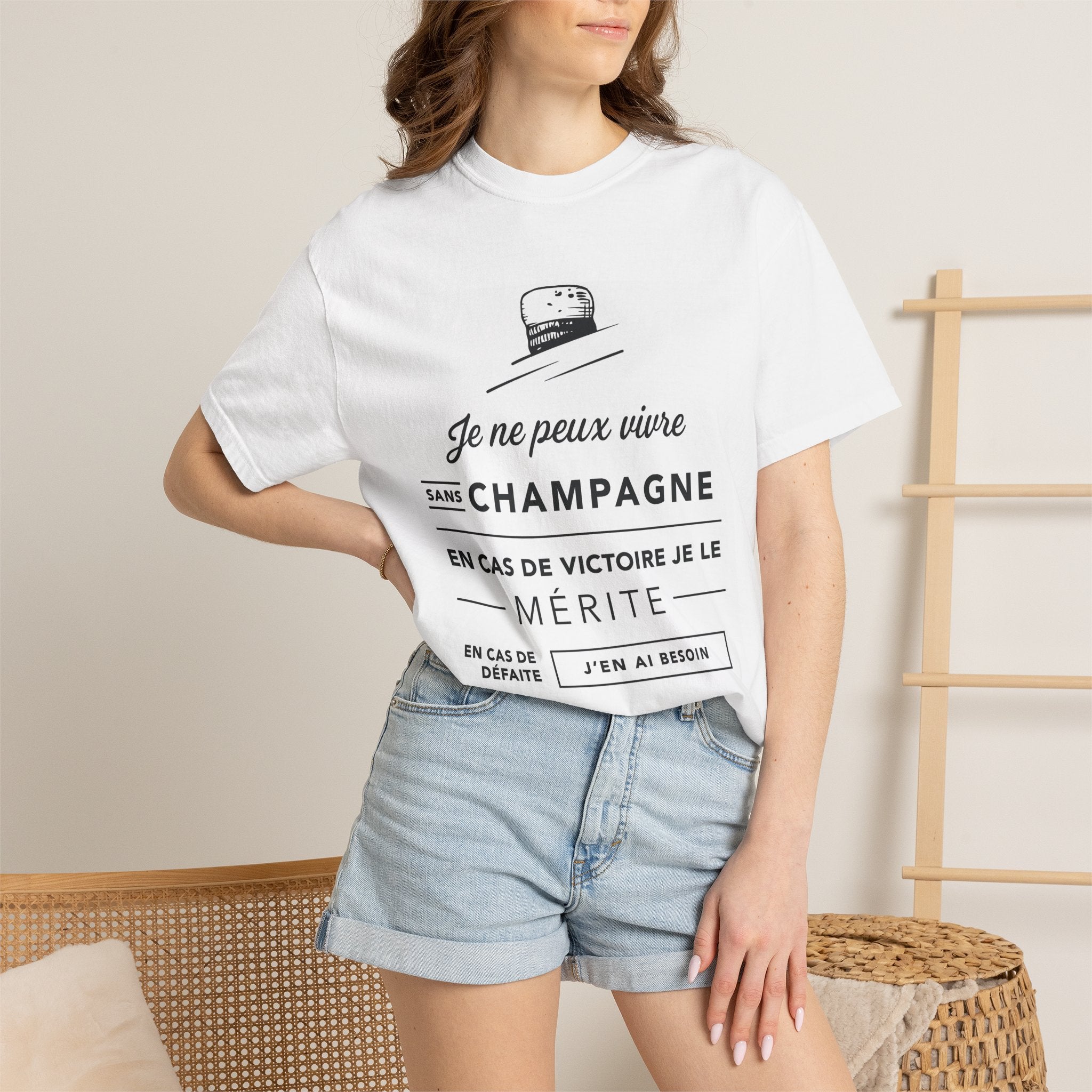 Napoleon Champagne Quote T-Shirt, French Vintage Style Graphic T-shirt