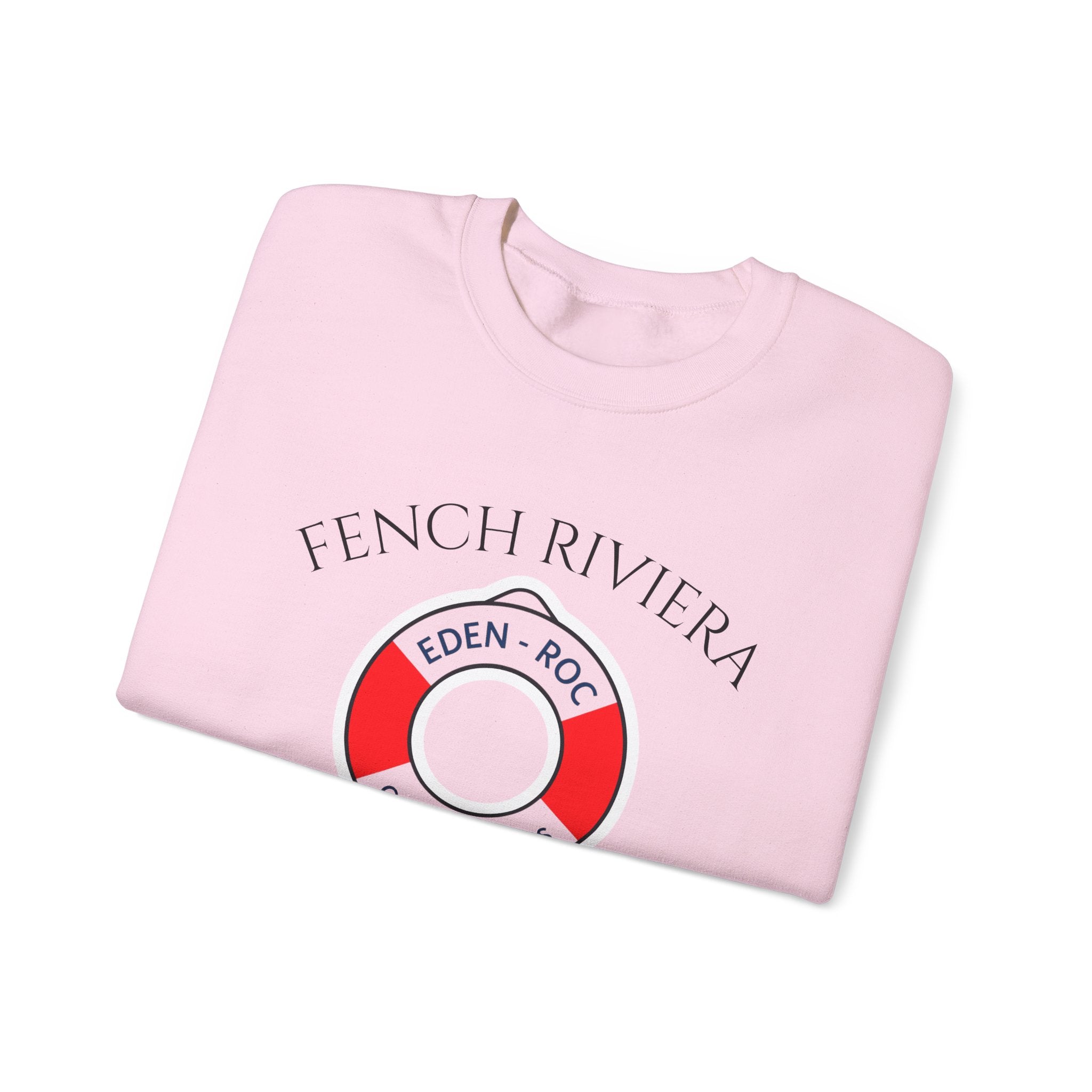French Riviera Lifesaver Crewneck Sweatshirt | Côte d'Azur Nautical Design