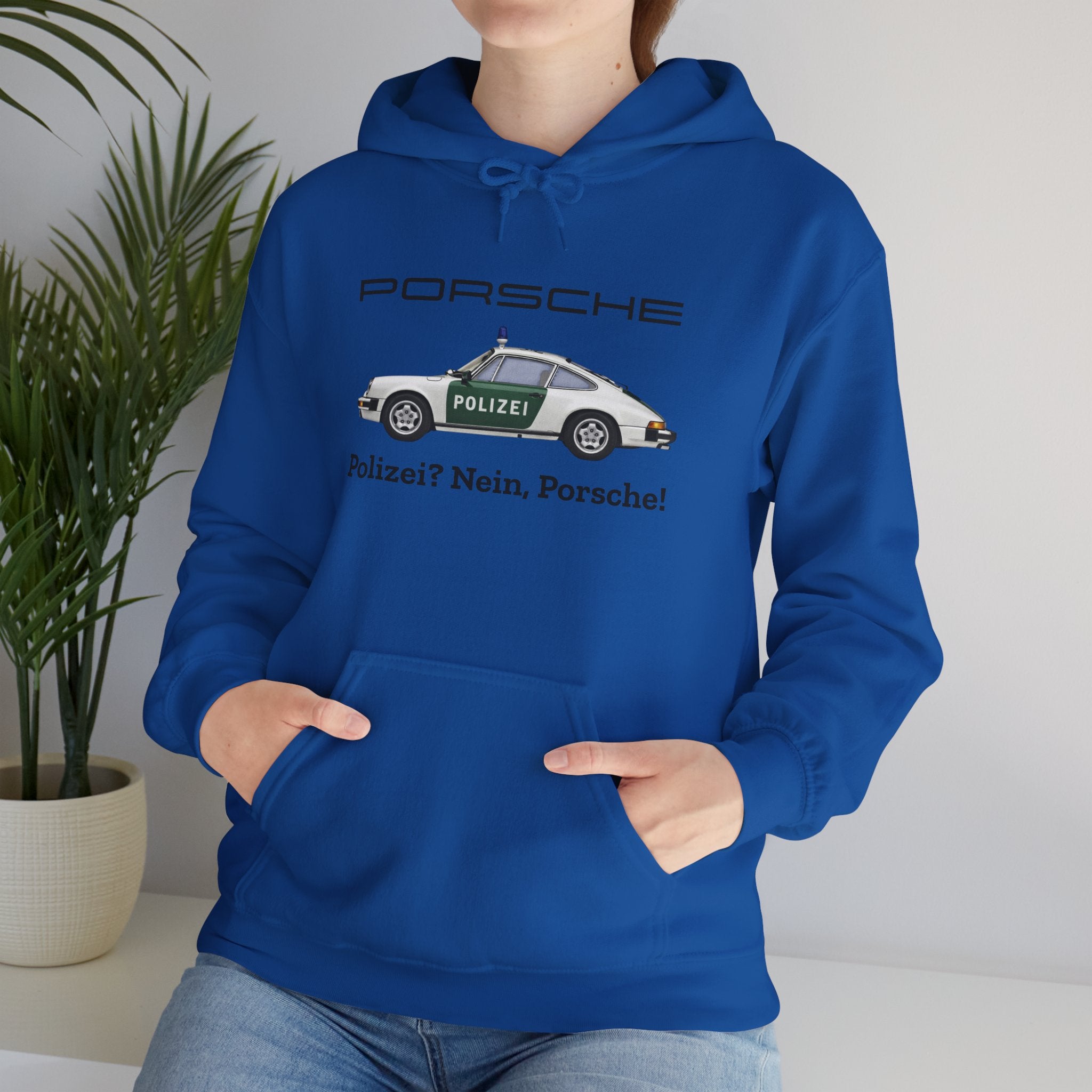 Vintage German Porsche Polizei Vintage Car Hoodie