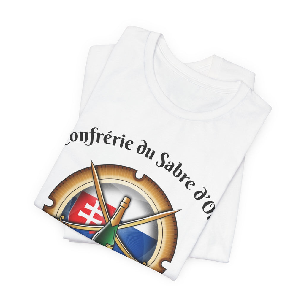 Slovakia Heritage, Sabering Society Slovak Crest T-Shirt, Champagne and Sabrage Heritage Design