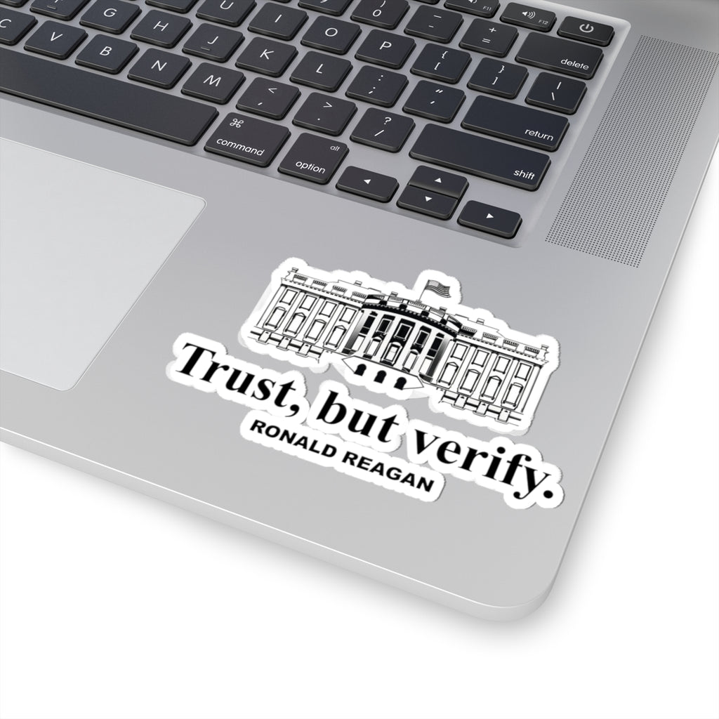 Trust But Verify Ronald Reagan White House Vinyl Sticker
