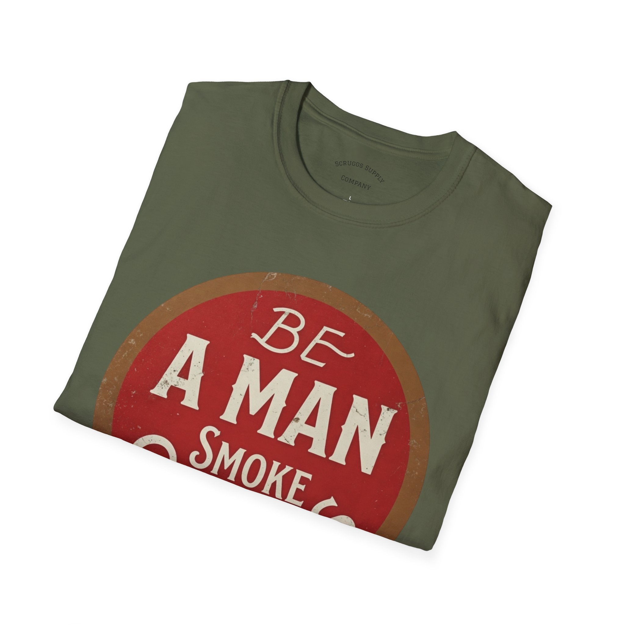 Retro Cigar T-Shirt, Be A Man Smoke Cigars T-Shirt