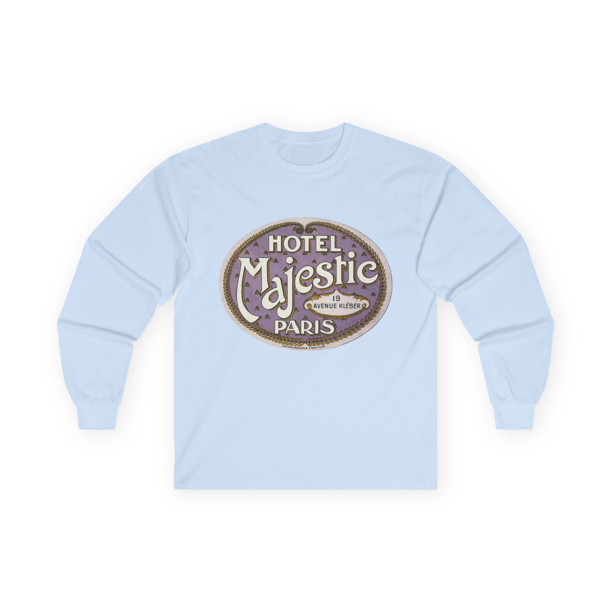 Hotel Majestic Paris vintage logo Long Sleeve T-Shirt