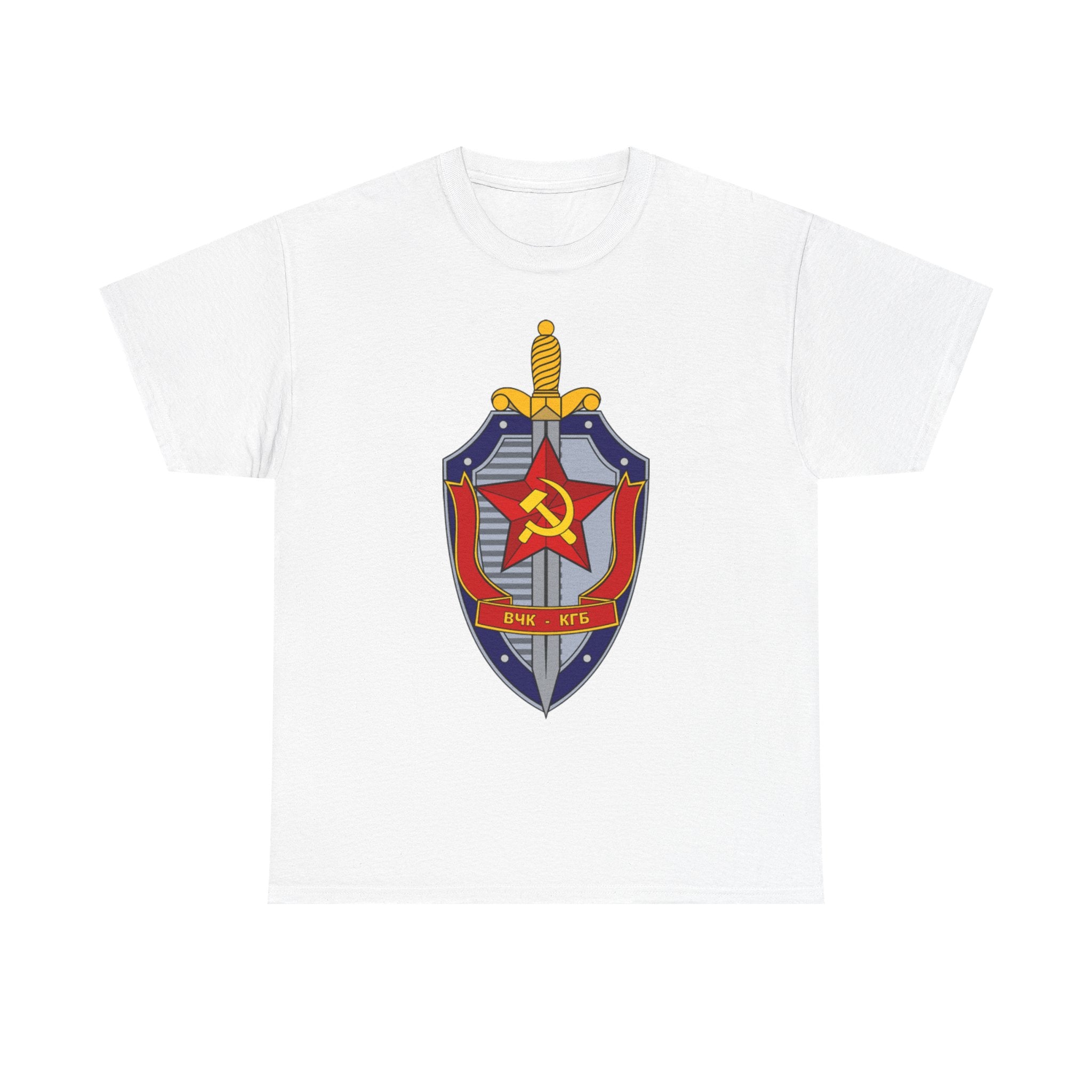 Vintage Soviet KGB Shield Emblem T-Shirt , Retro Cold War Design