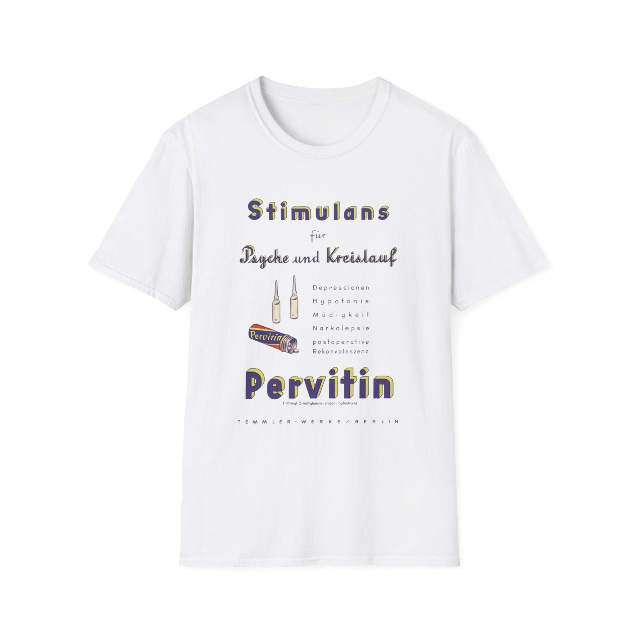 WW2 German Pervitin vintage pharmaceutical advertisement T-Shirt