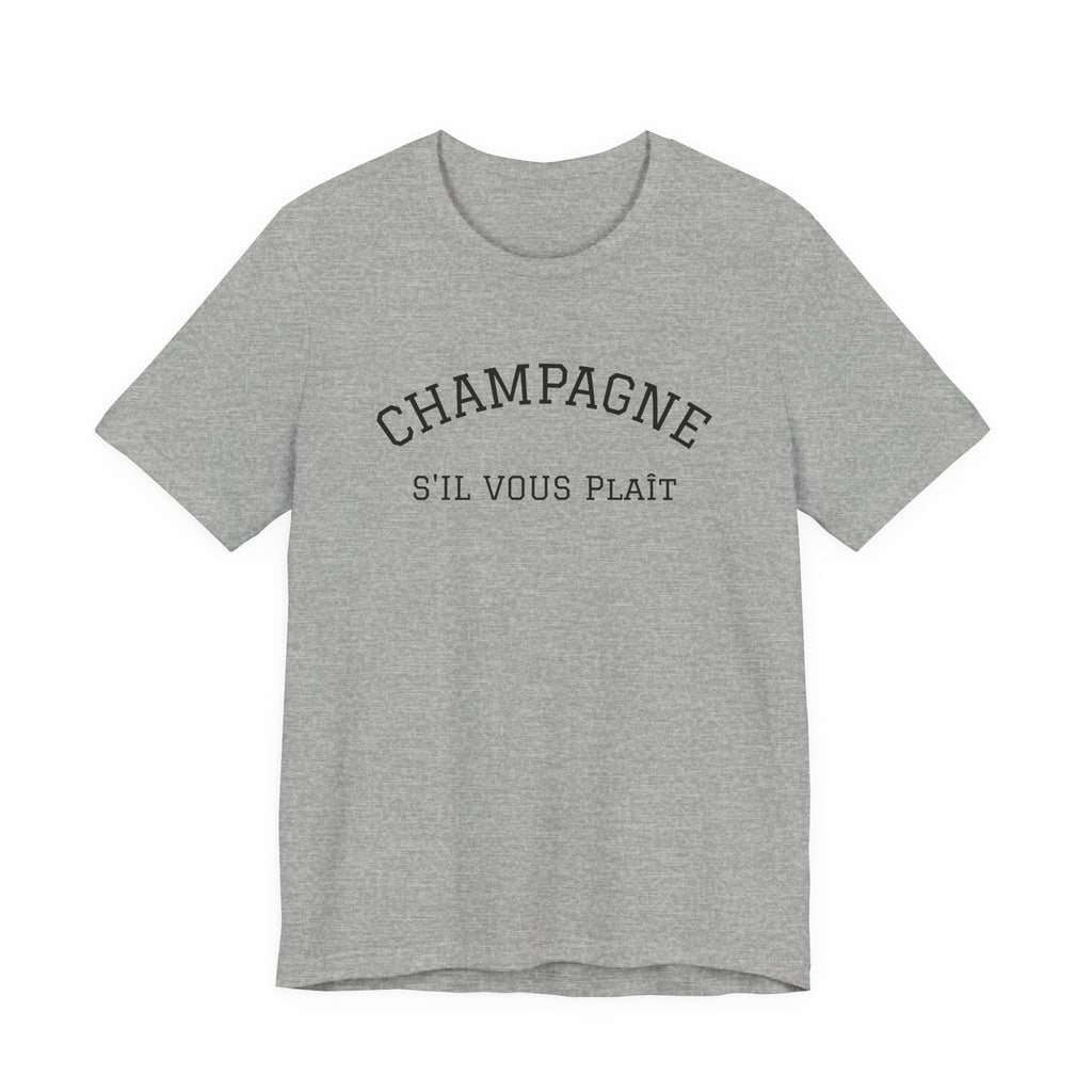 Champagne S'il Vous Plaît Tee | White Graphic T-Shirt