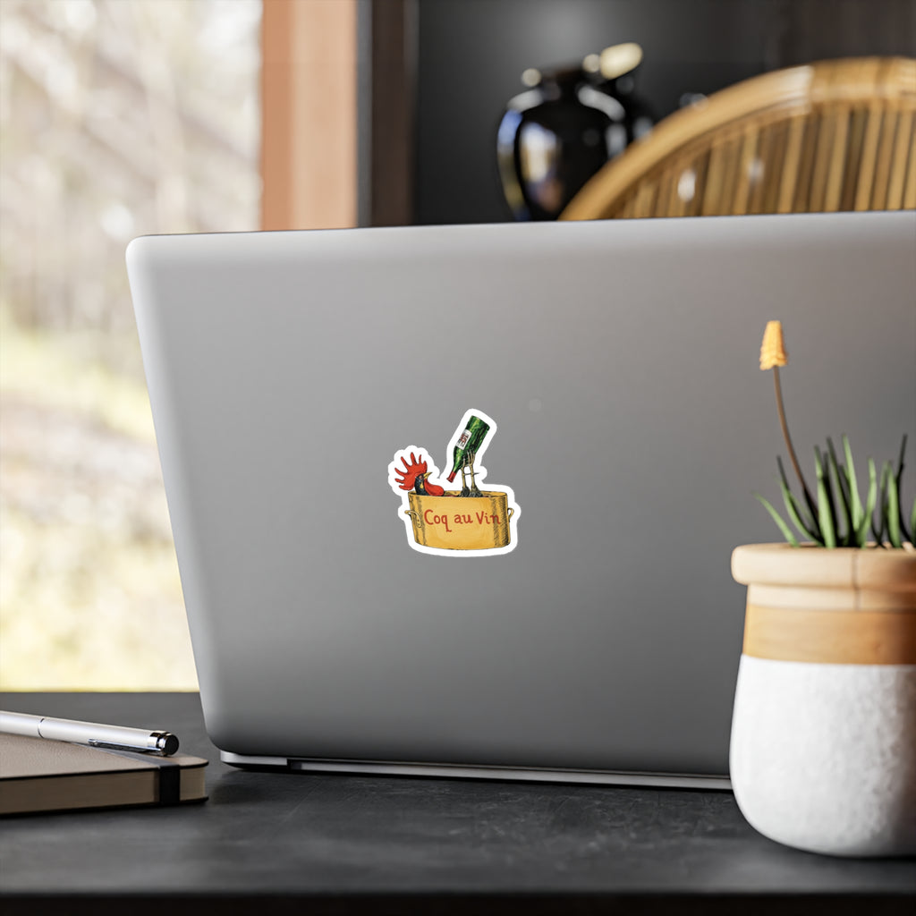 Coq au Vin rooster French kitchen Vinyl sticker