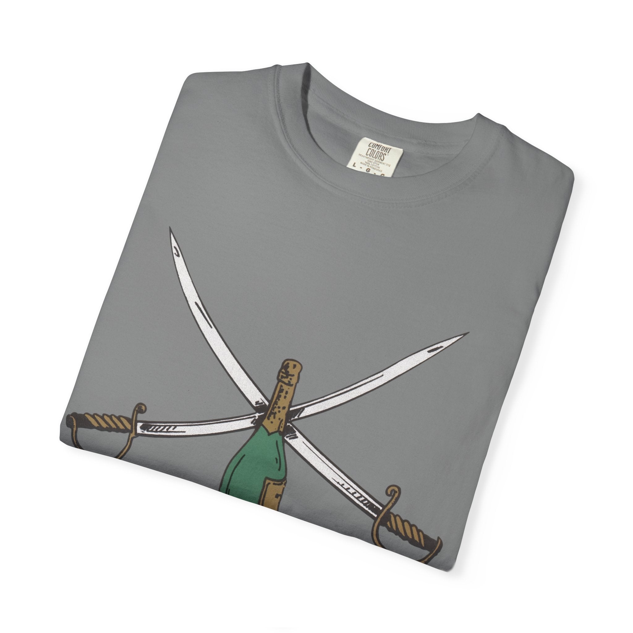 Champagne Sabering T-Shirt, Crossed Sabers & Bottle Graphic Tee