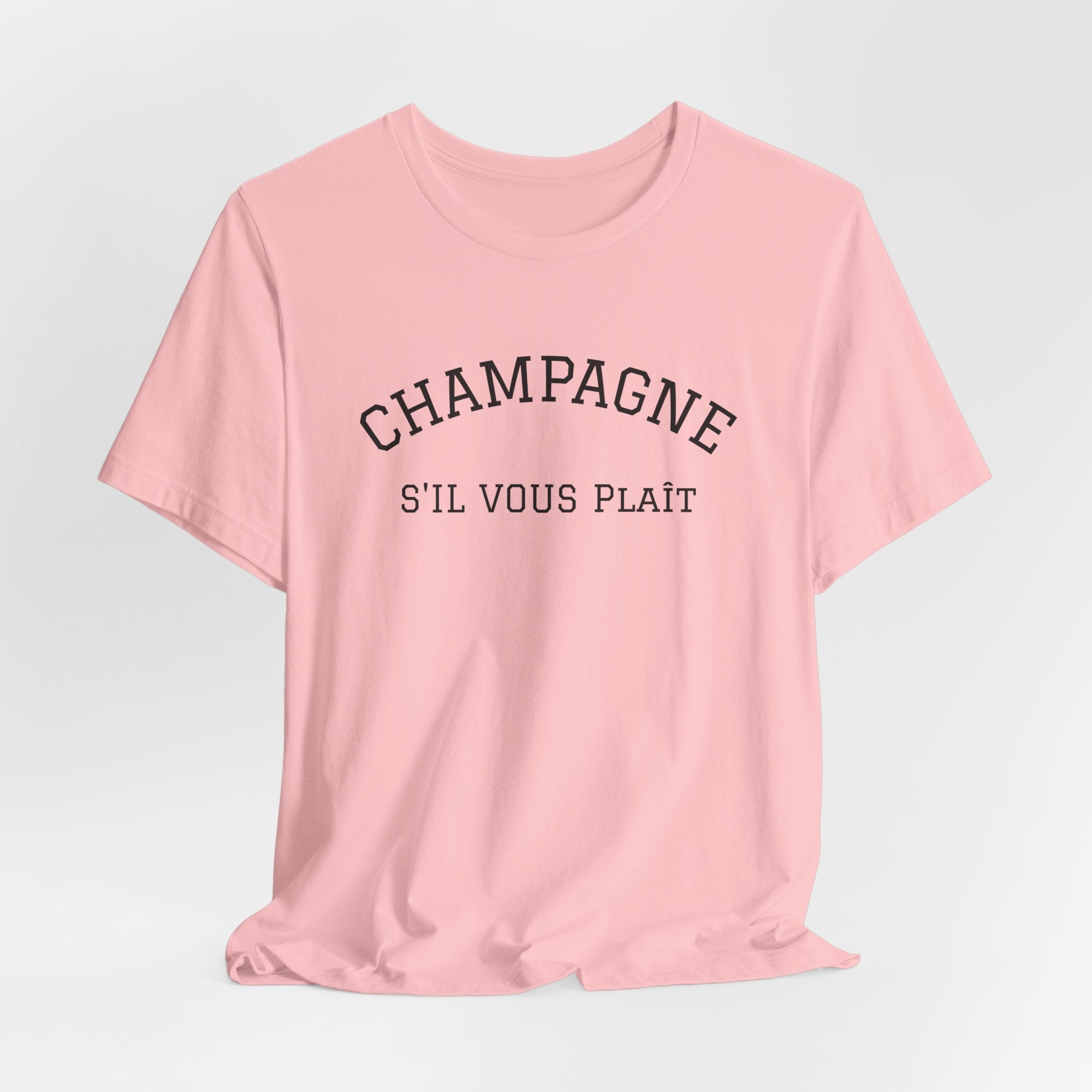 Champagne S'il Vous Plaît Tee | White Graphic T-Shirt