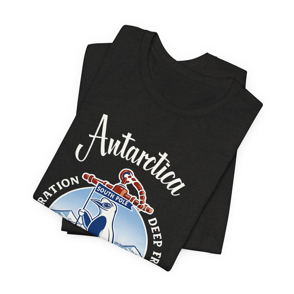 Antarctica Penguin Club Crest T-Shirt | South Pole Expedition T-Shirt