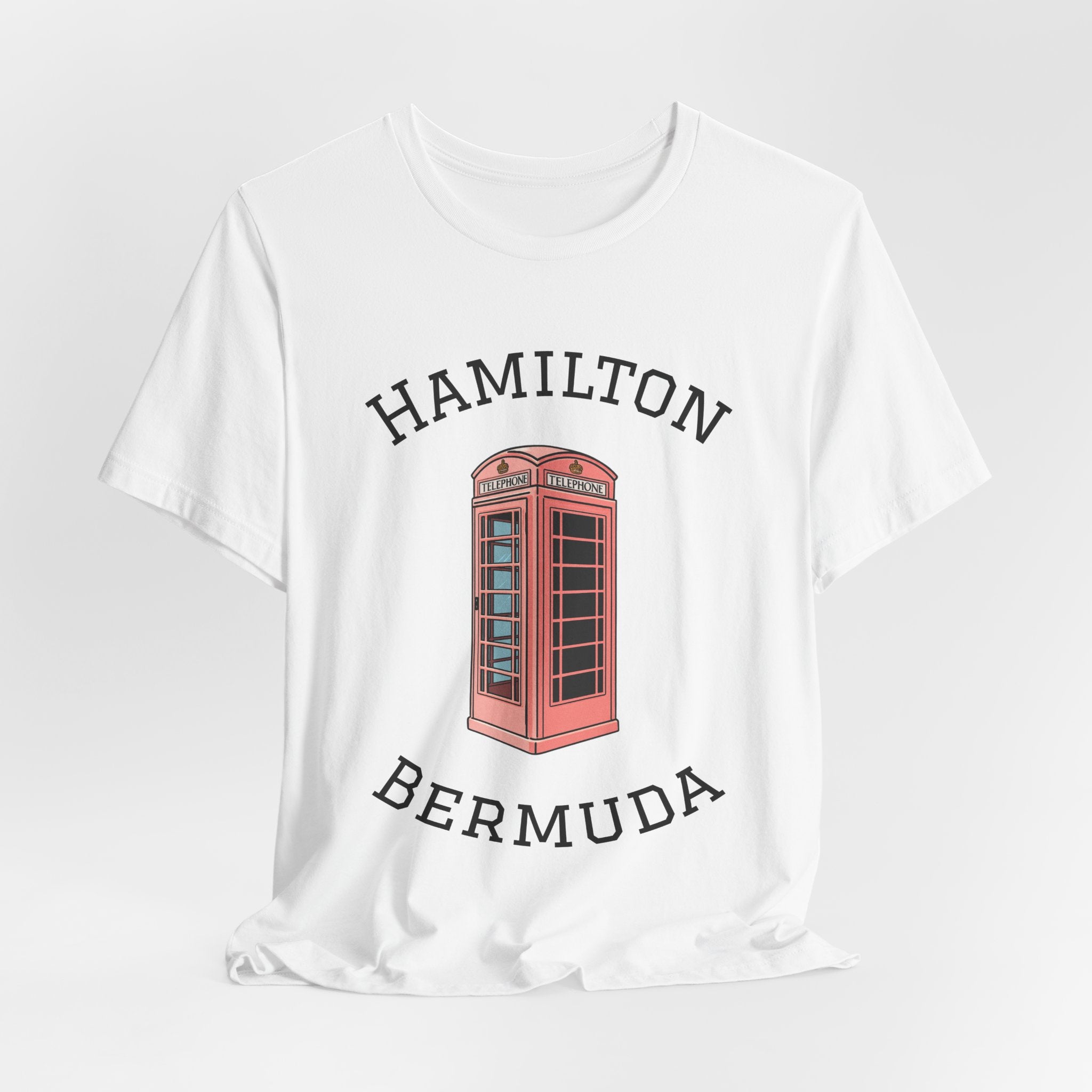 Retro Hamilton Bermuda Pink English Phone Booth