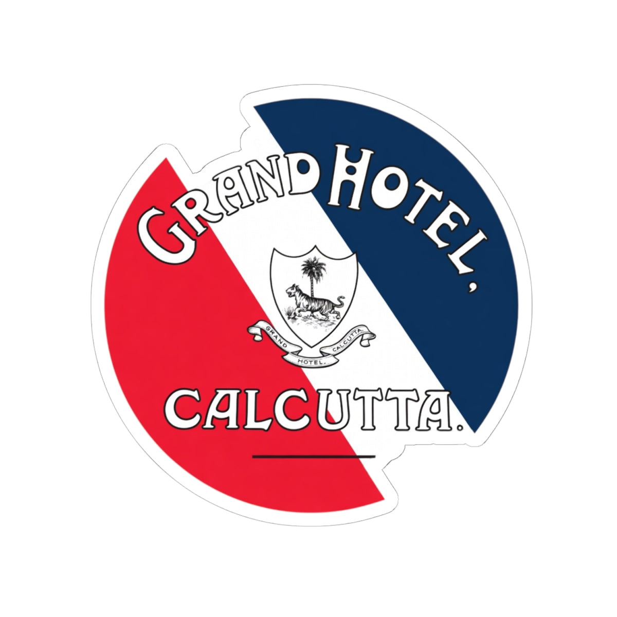 Grand Hotel Calcutta Vintage Travel Vinyl Sticker