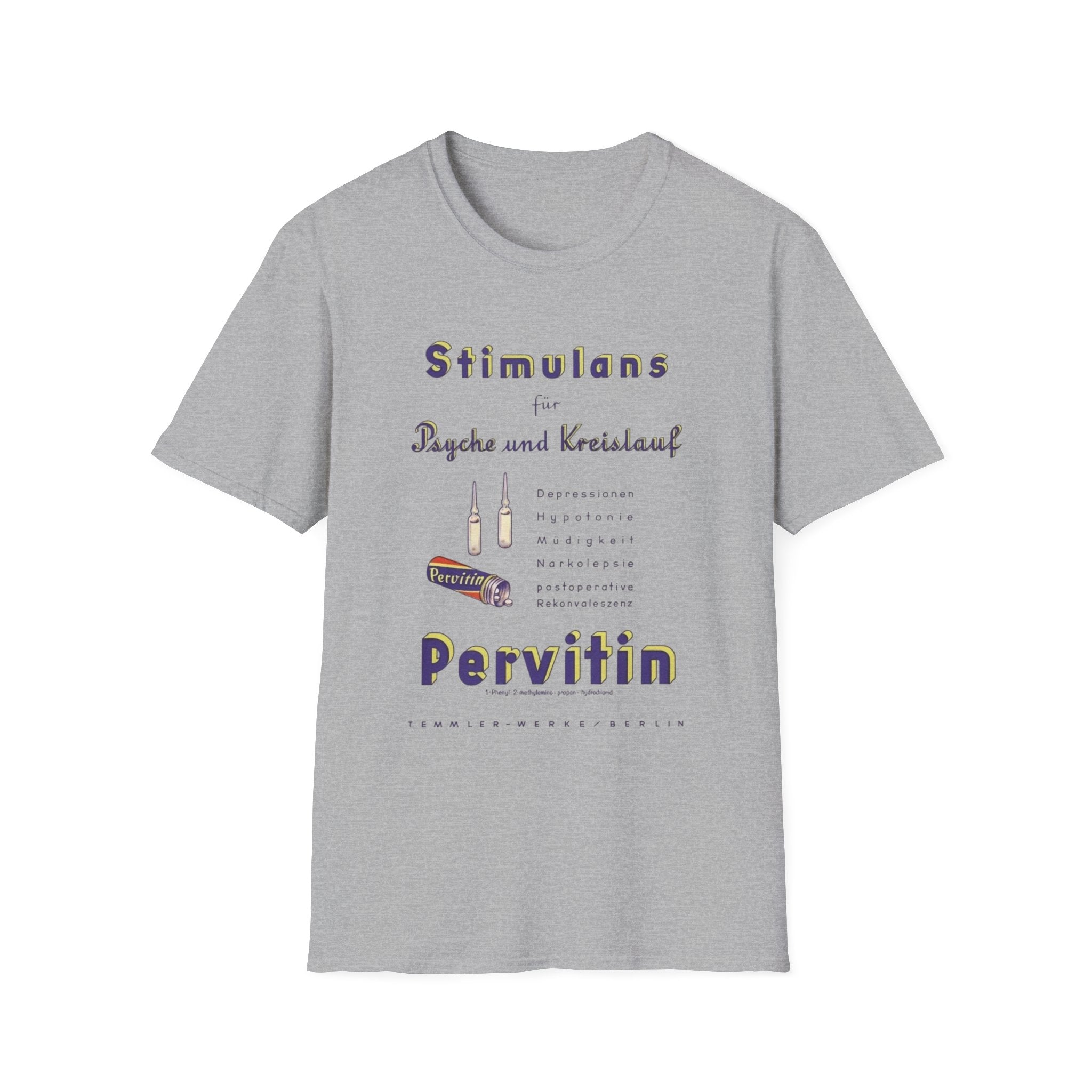 WW2 German Pervitin vintage pharmaceutical advertisement T-Shirt