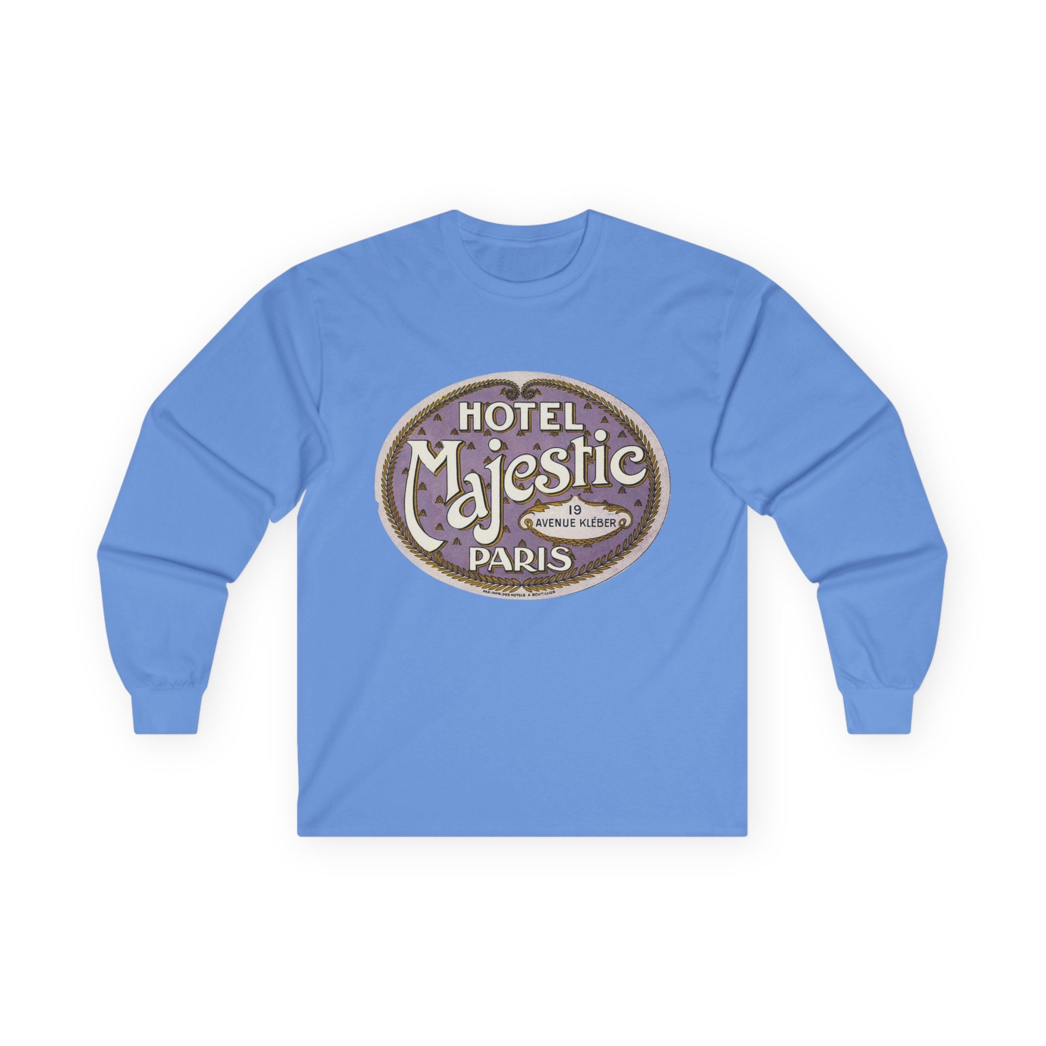 Hotel Majestic Paris vintage logo Long Sleeve T-Shirt