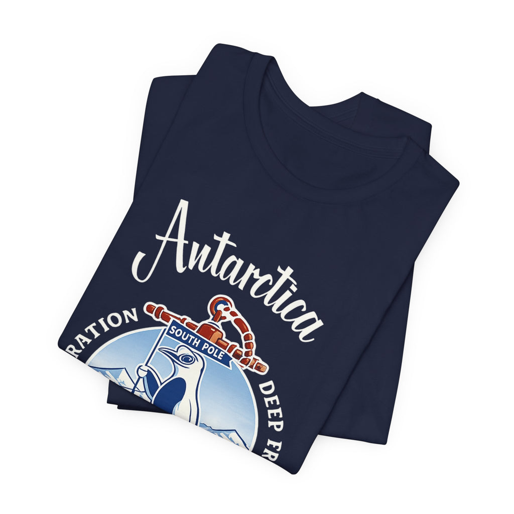 Antarctica Penguin Club Crest T-Shirt | South Pole Expedition T-Shirt