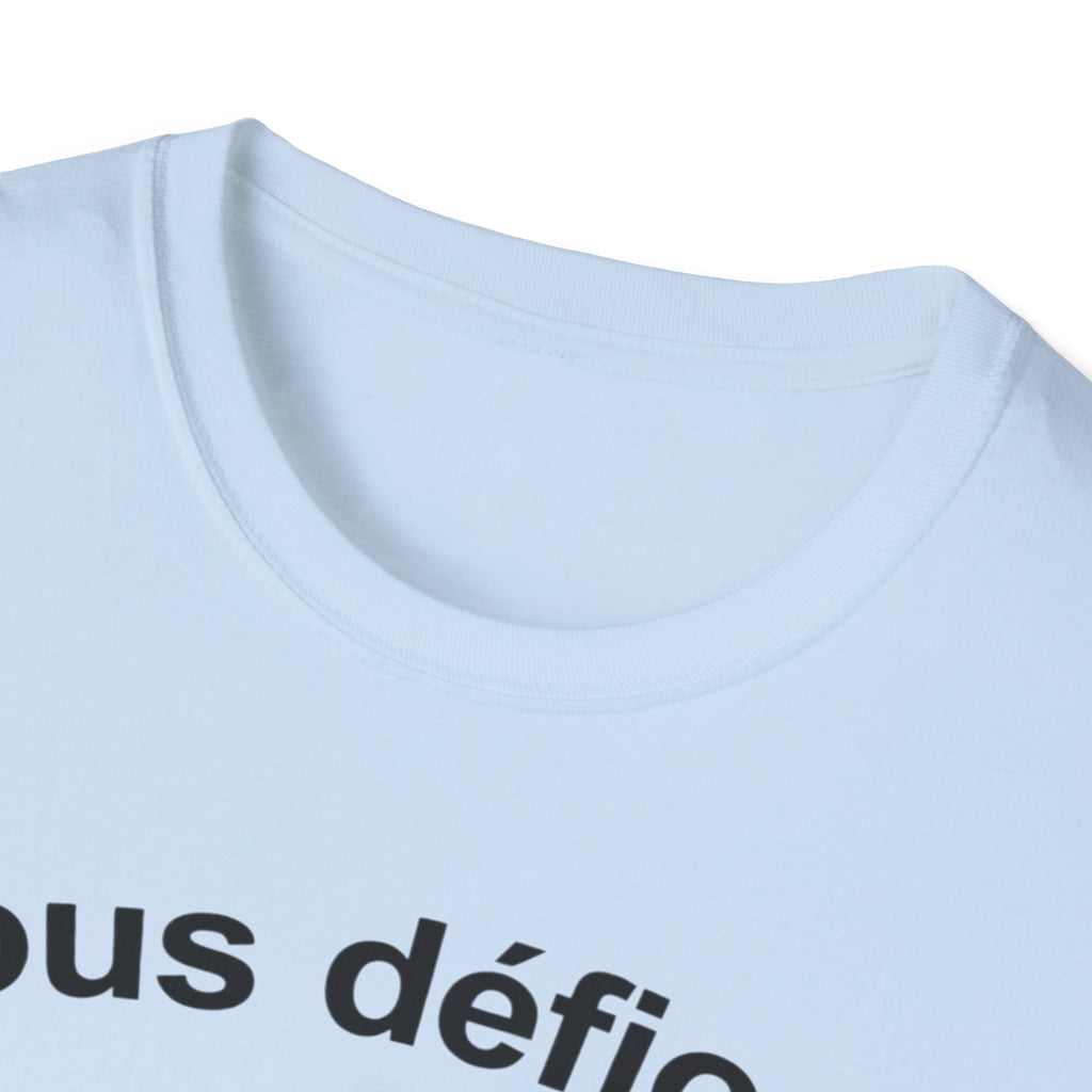 WW2 French Resistance Inspired T-Shirt Nous défions with skull and crossed bones