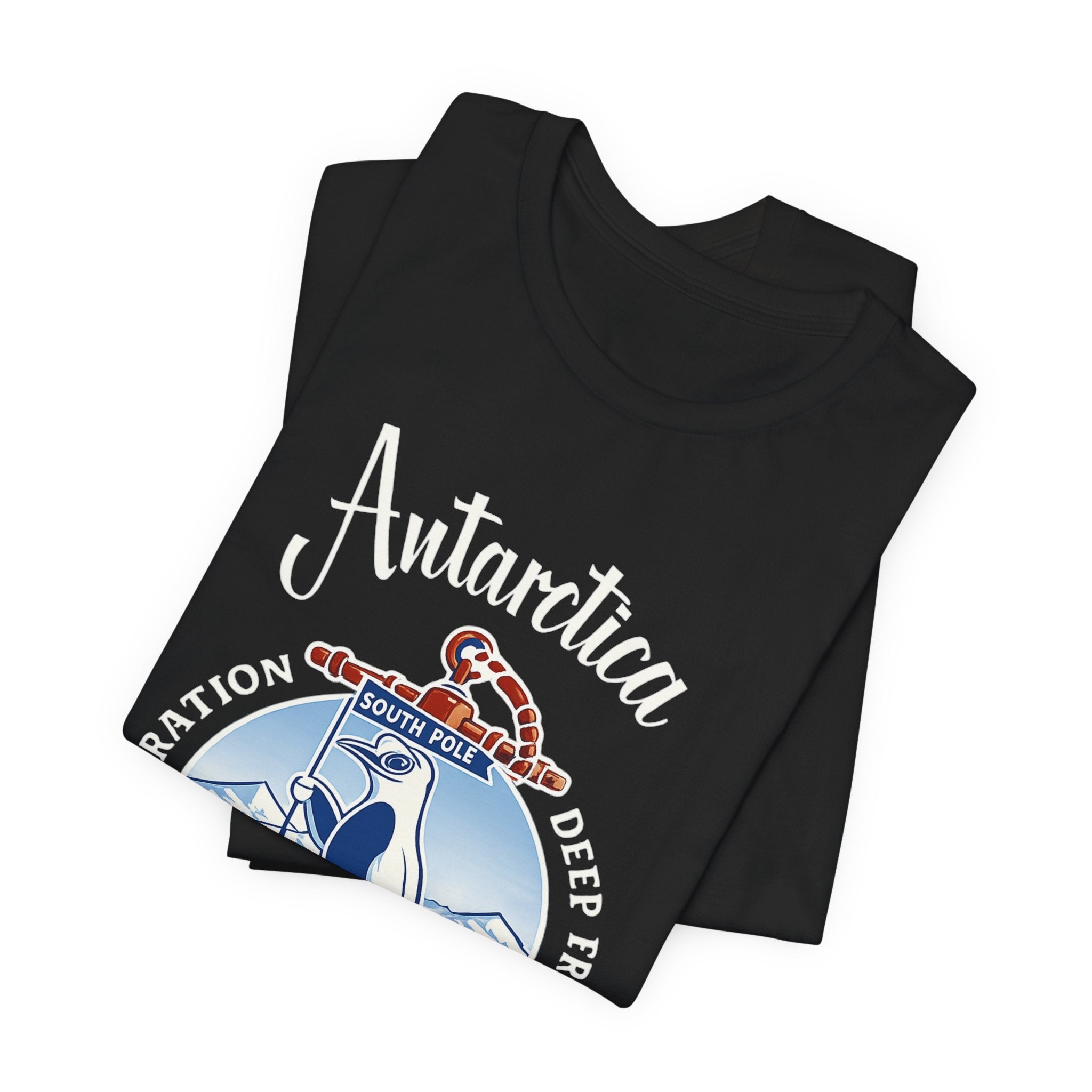 Antarctica Penguin Club Crest T-Shirt | South Pole Expedition T-Shirt