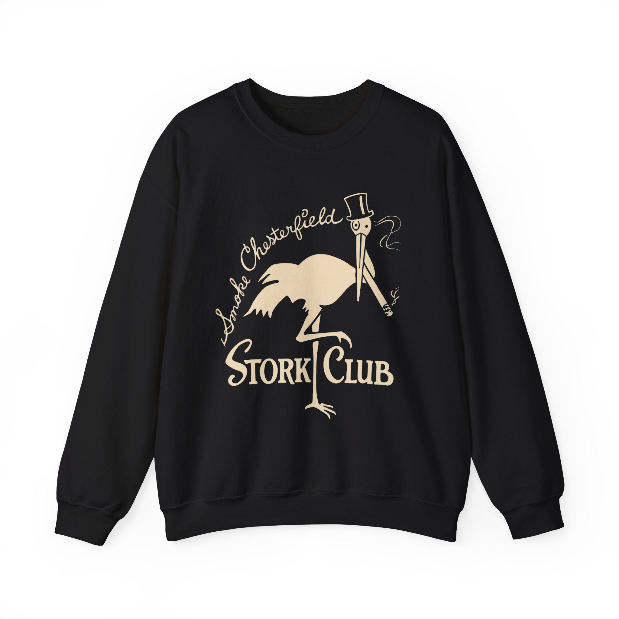 Vintage Stork Club Sweatshirt | Vintage Stork with Top Hat and Cigar