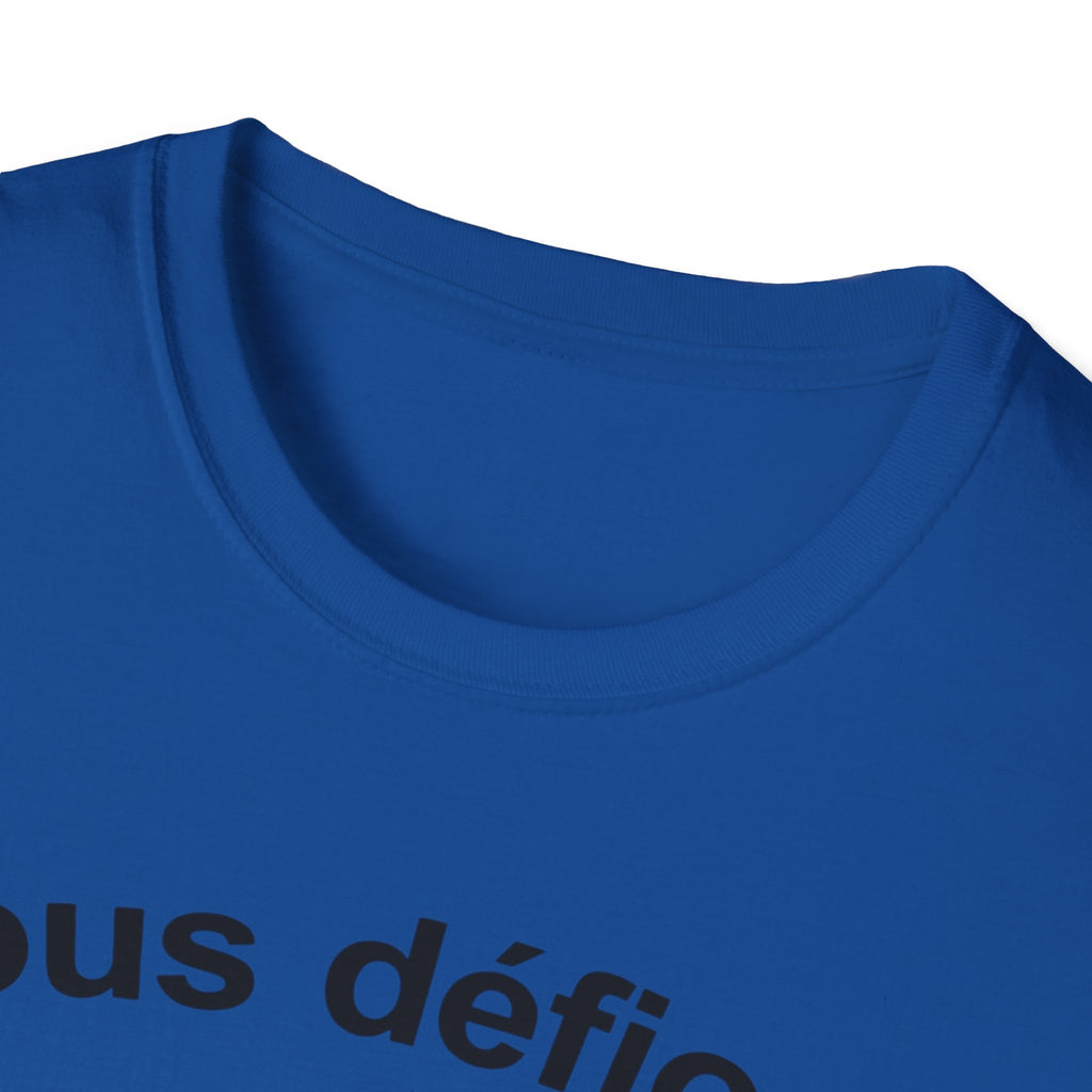 WW2 French Resistance Inspired T-Shirt Nous défions with skull and crossed bones