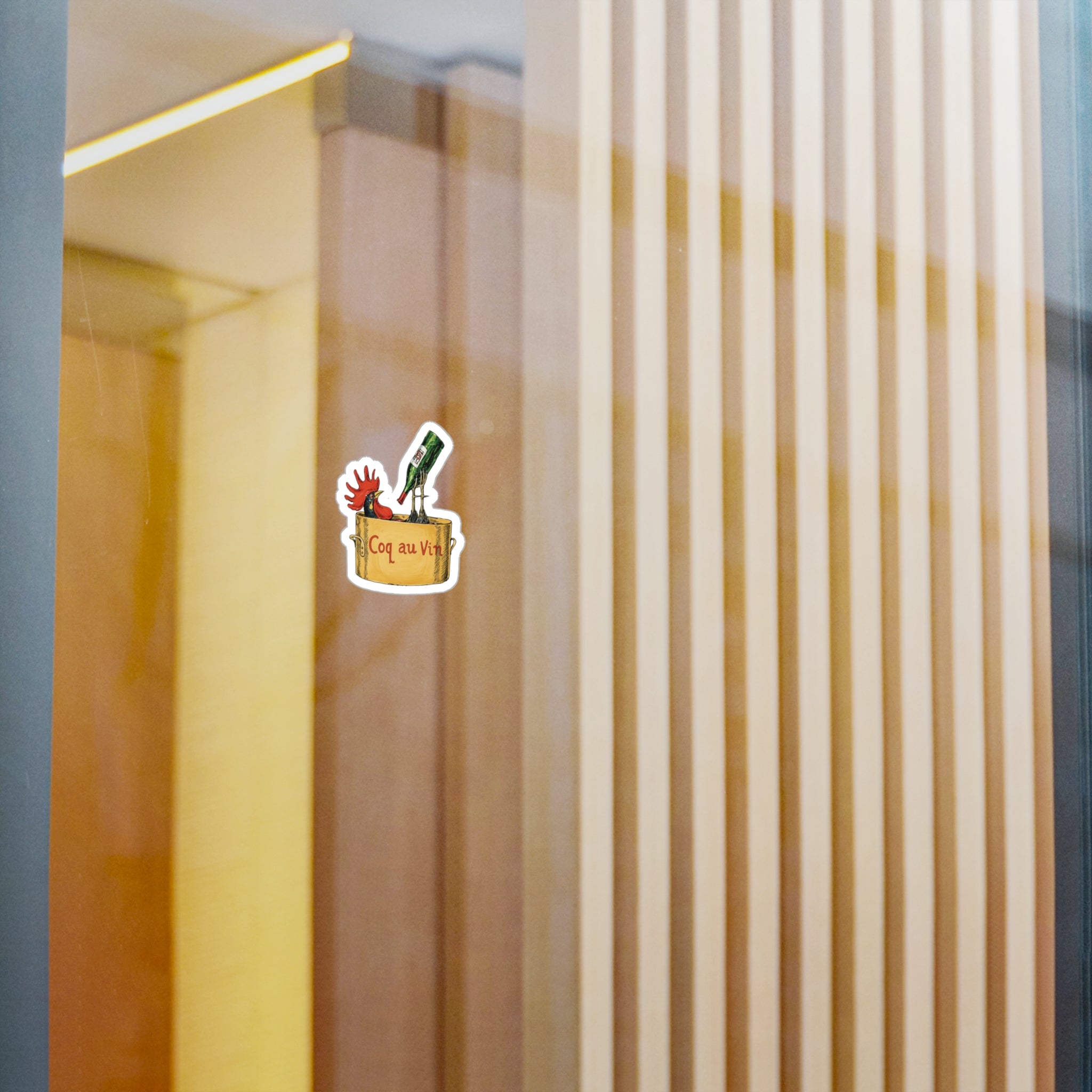 Coq au Vin rooster French kitchen Vinyl sticker