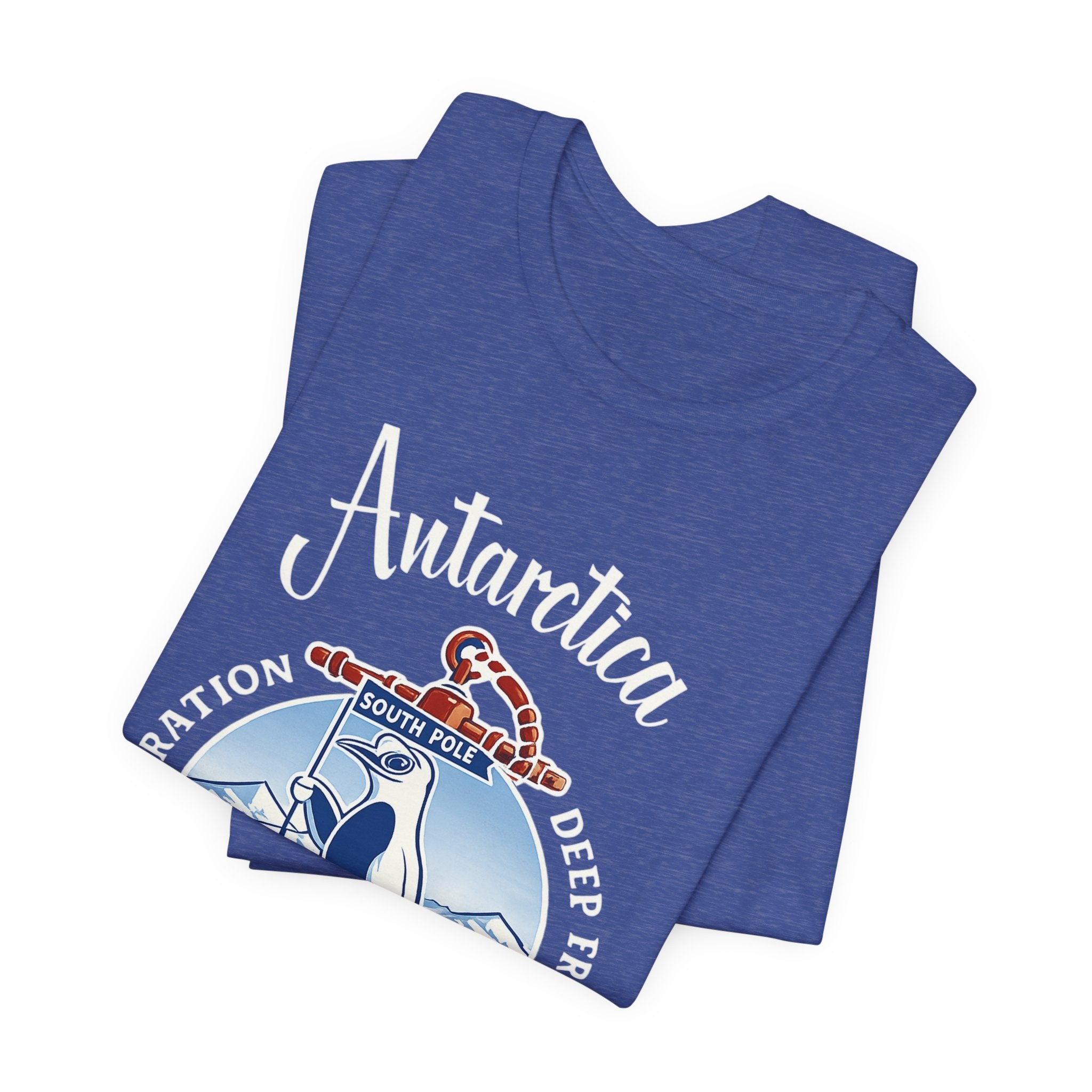 Antarctica Penguin Club Crest T-Shirt | South Pole Expedition T-Shirt