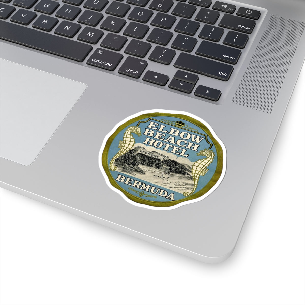 Elbow Beach Hotel Bermuda Vinyl Sticker | Vintage Travel Label
