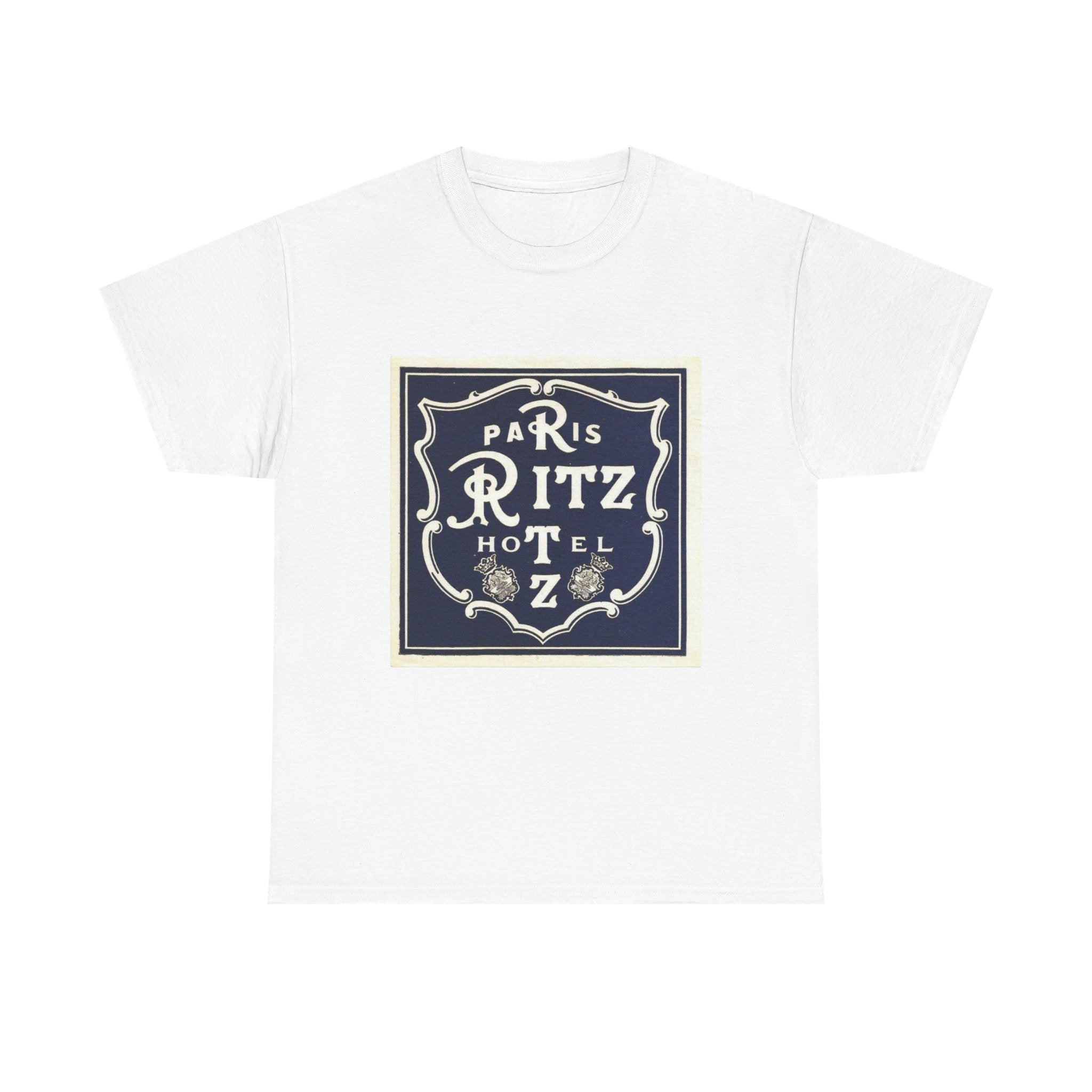 Paris Ritz Hotel Logo T-shirt, Vintage French Travel